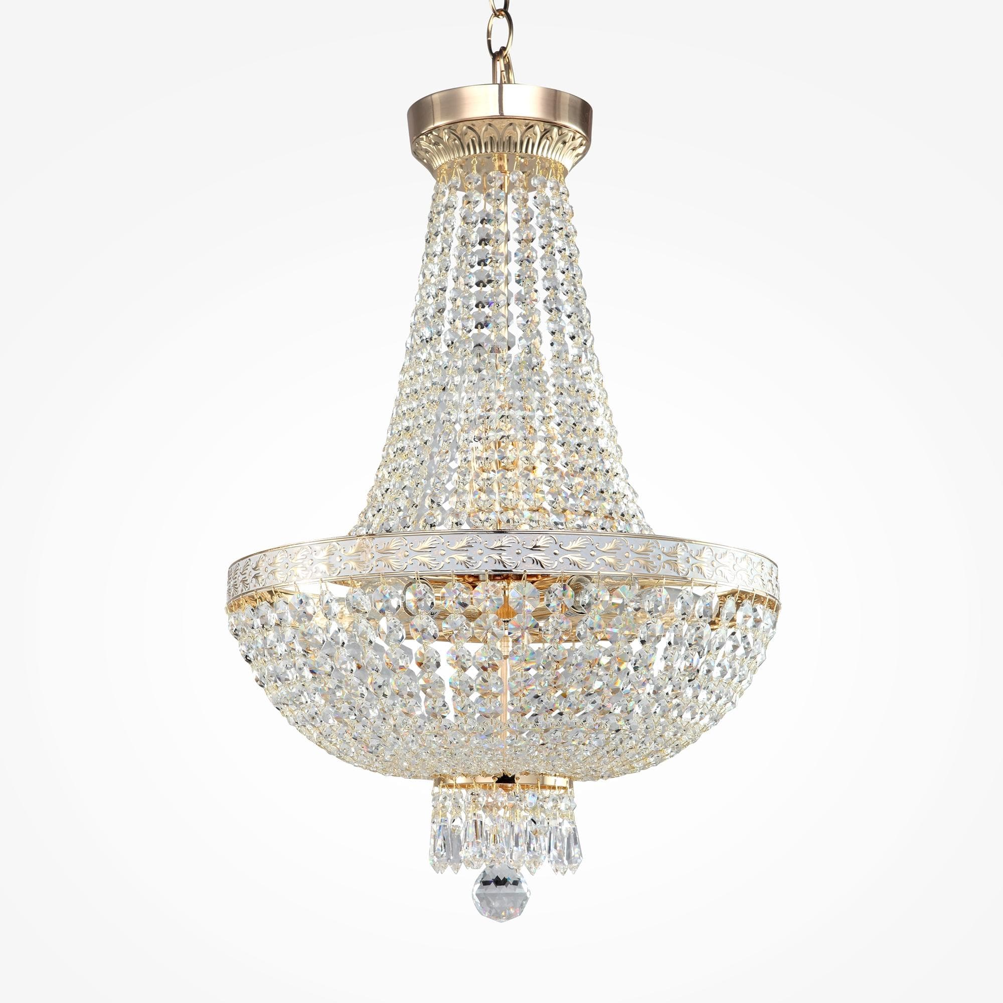 Maytoni Bella Kronleuchter: Vergoldeter Metallrahmen mit Kristallen