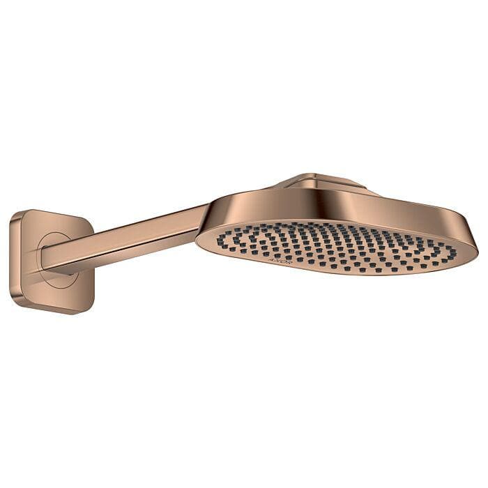 hansgrohe Axor ShowerSphere Kopfbrause 250x160mm polished red gold mit Brausearm