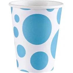 Amscan 999319 Pappbecher Blue Dots 8 Stück 266ml