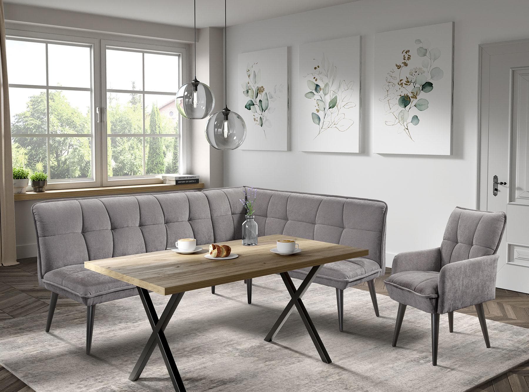 Eckbank EXXPO SOFA FASHION Cappucino