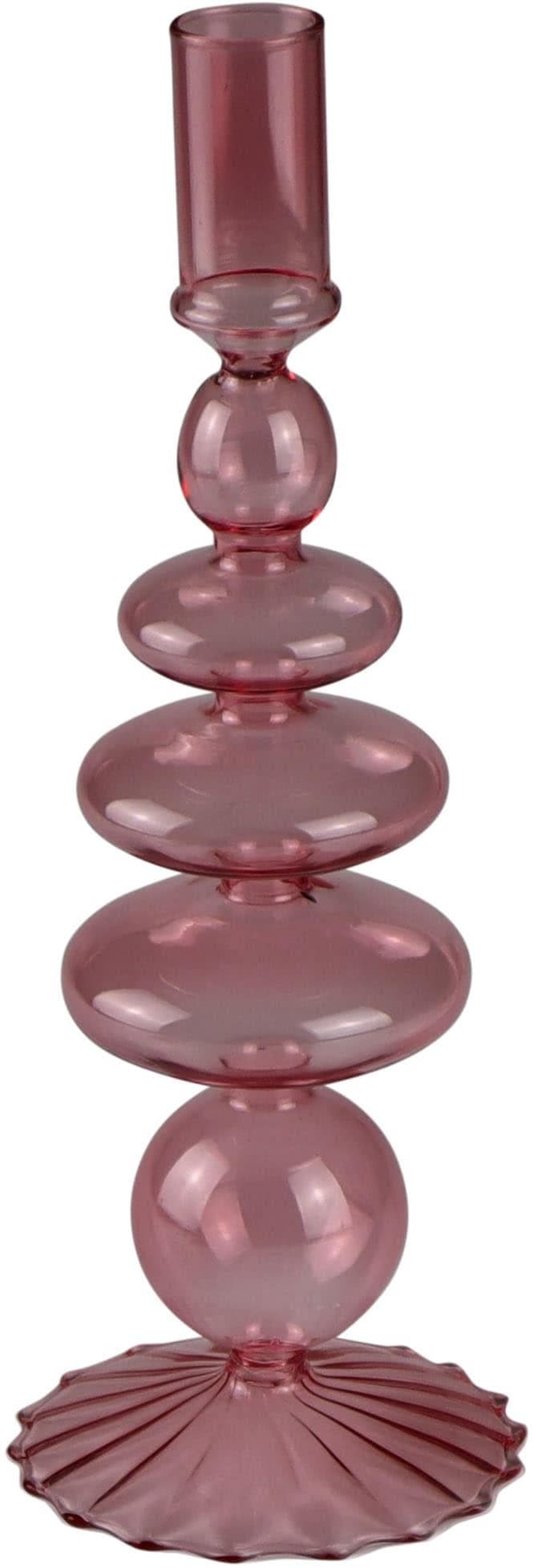 Kerzenständer AM DESIGN Rosé Glas Kerzenhalter