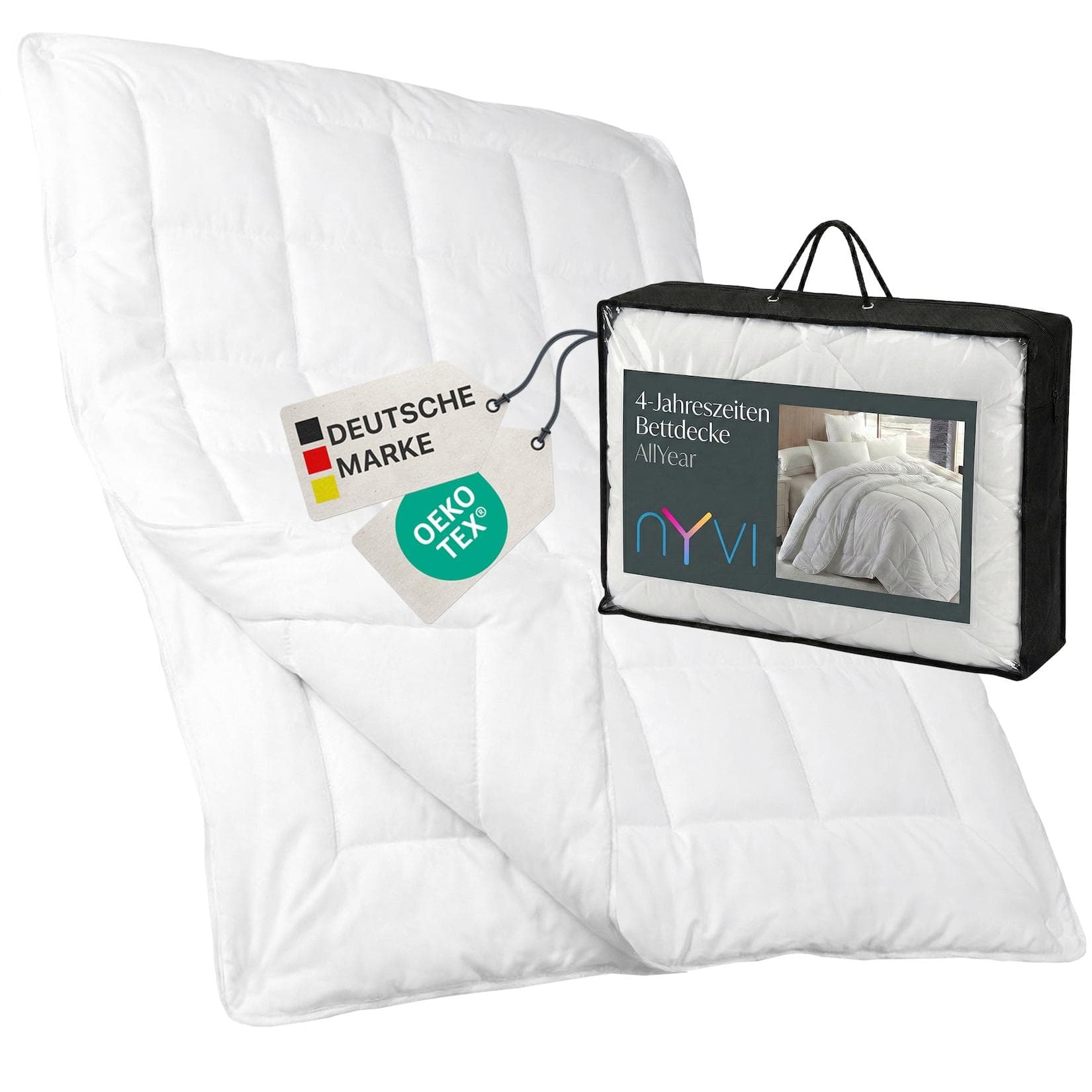 NYVI 4-Jahreszeiten Bettdecke DreamScience AllYear Weiß 135x200 cm