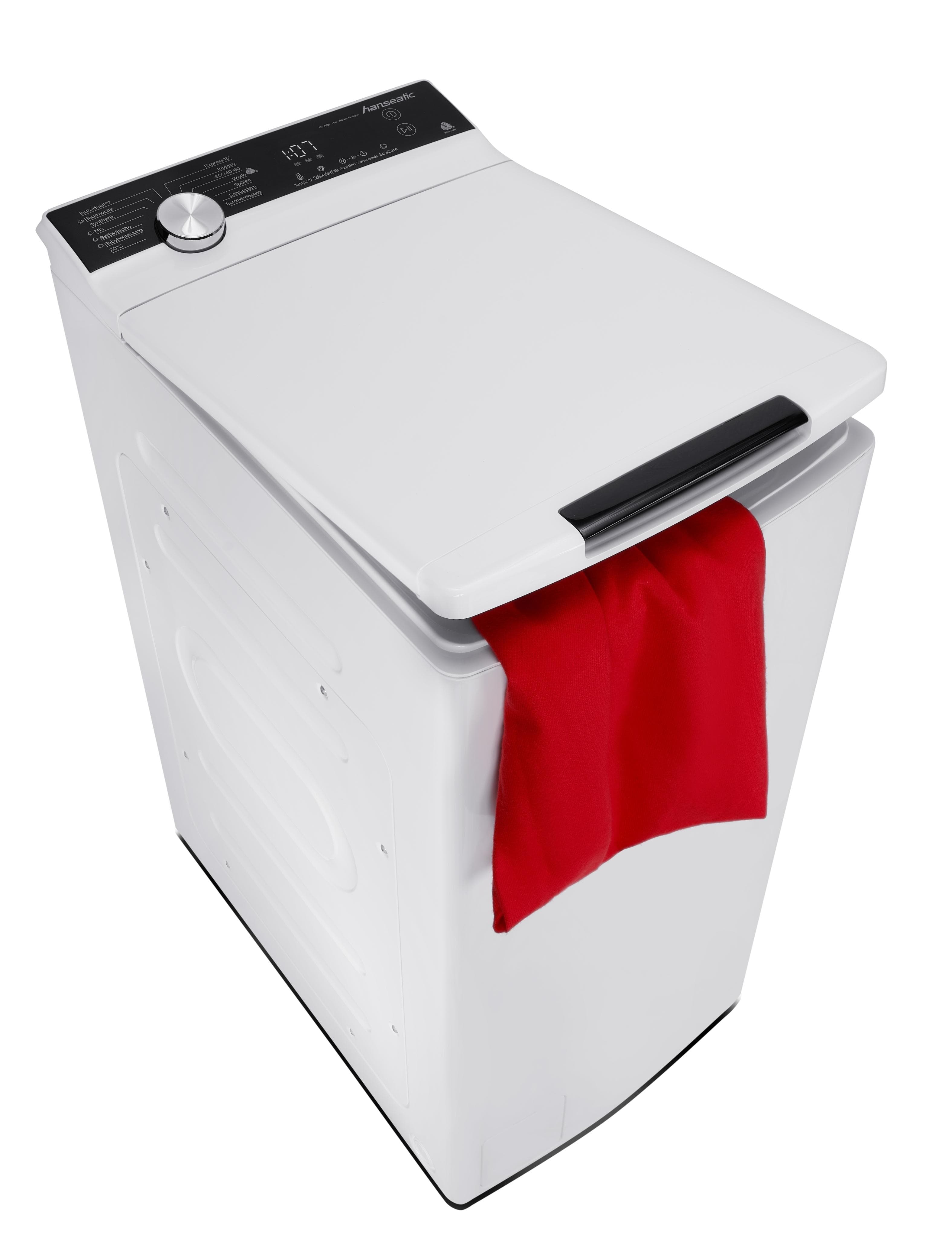 HANSEATIC Waschmaschine Toplader HTWK712A 7 kg Weiß