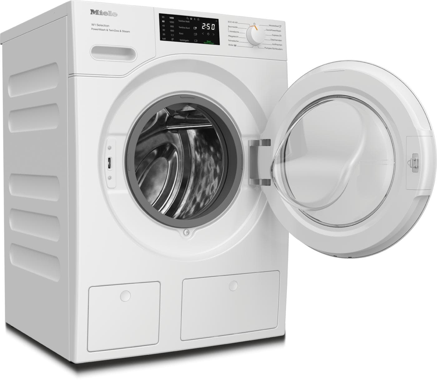 MIELE Waschmaschine WSG883 WCS PWash&TDos&Steam 9 kg Frontlader Weiß