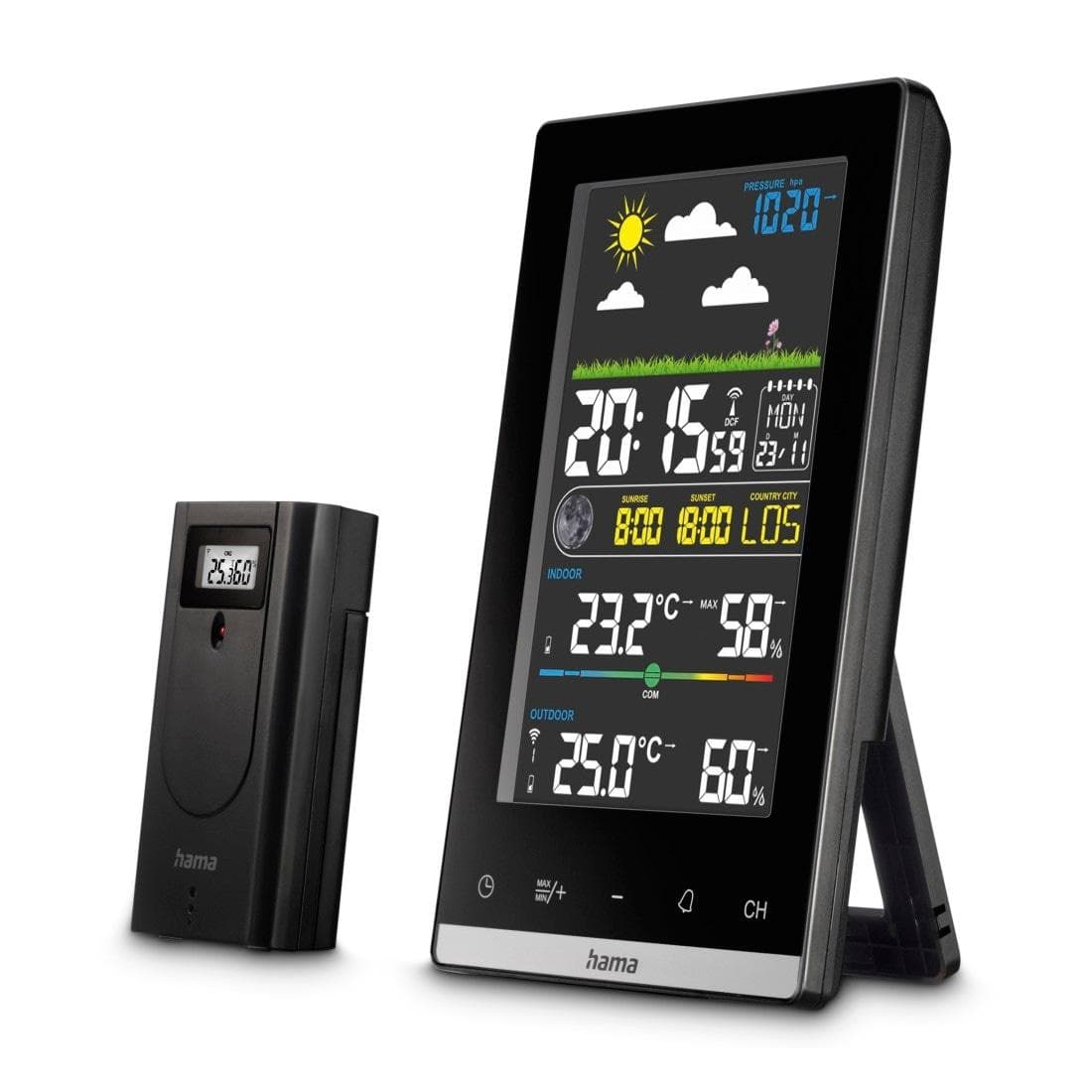 Hama Jamaika Wetterstation Schwarz: Präzise Daten & Flexibler Betrieb