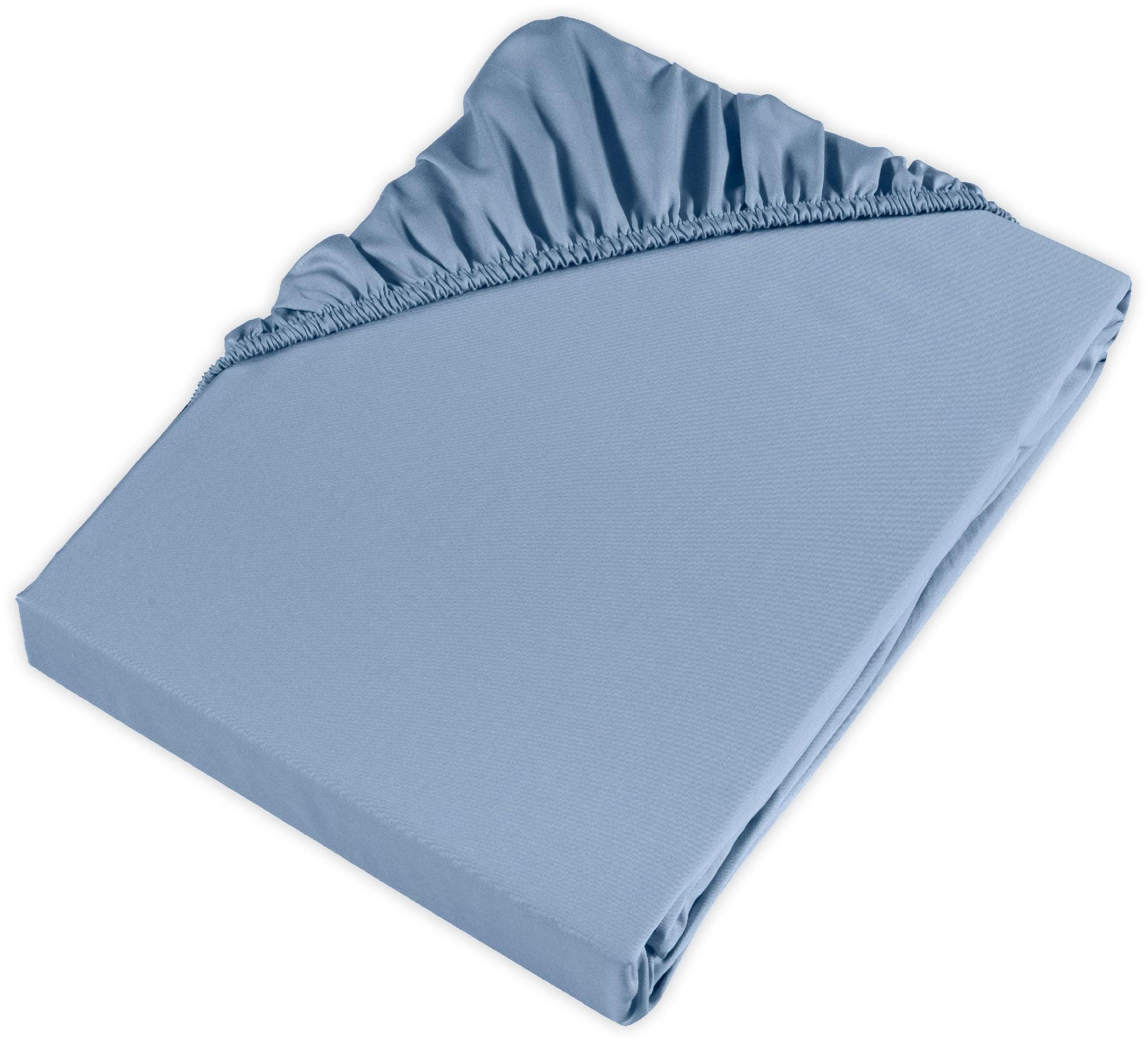 Möve Spannbettlaken Collection Bettlaken 100% Baumwolle Light Blue