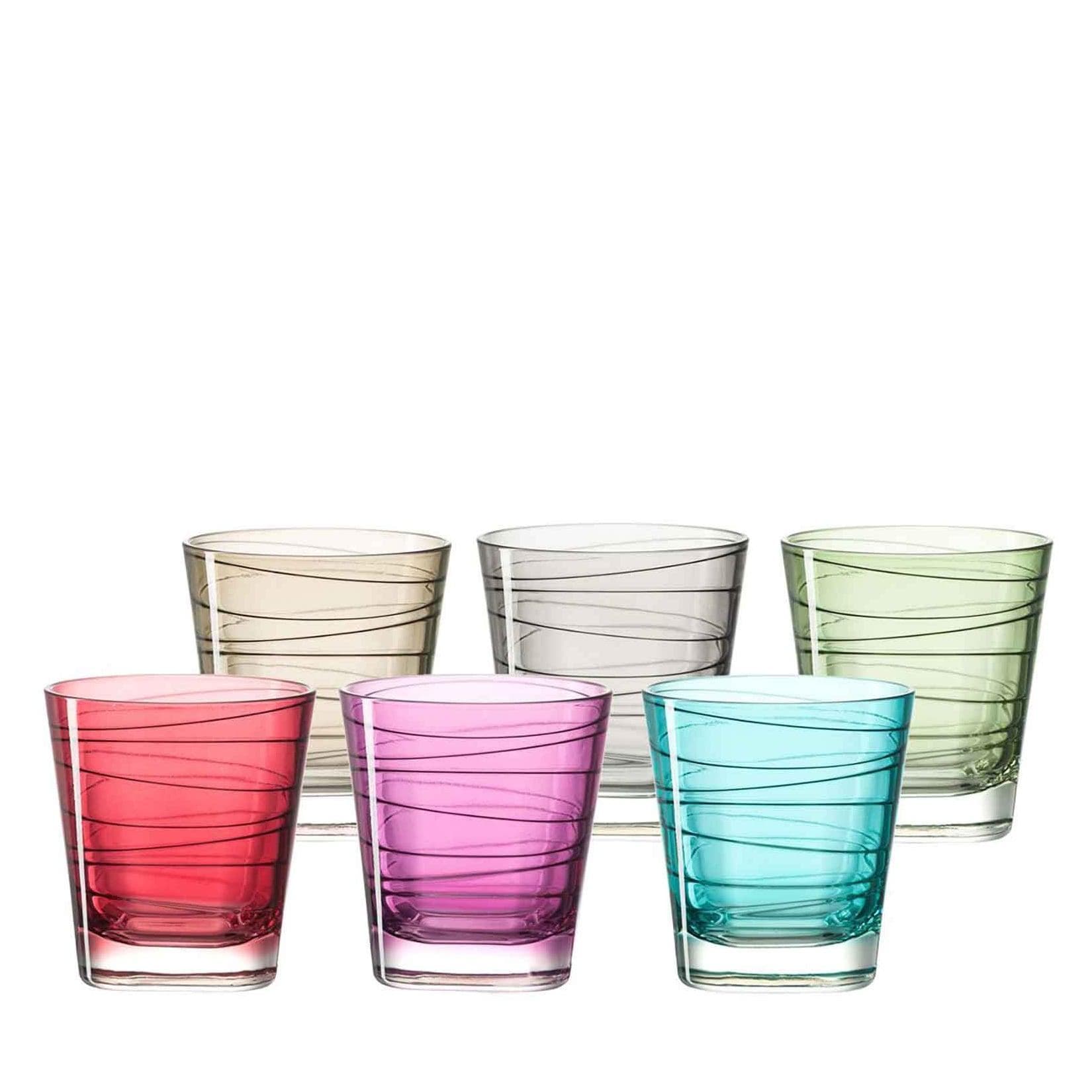 Leonardo Trinkgläser Vario 250 ml 6er Set farbig sortiert