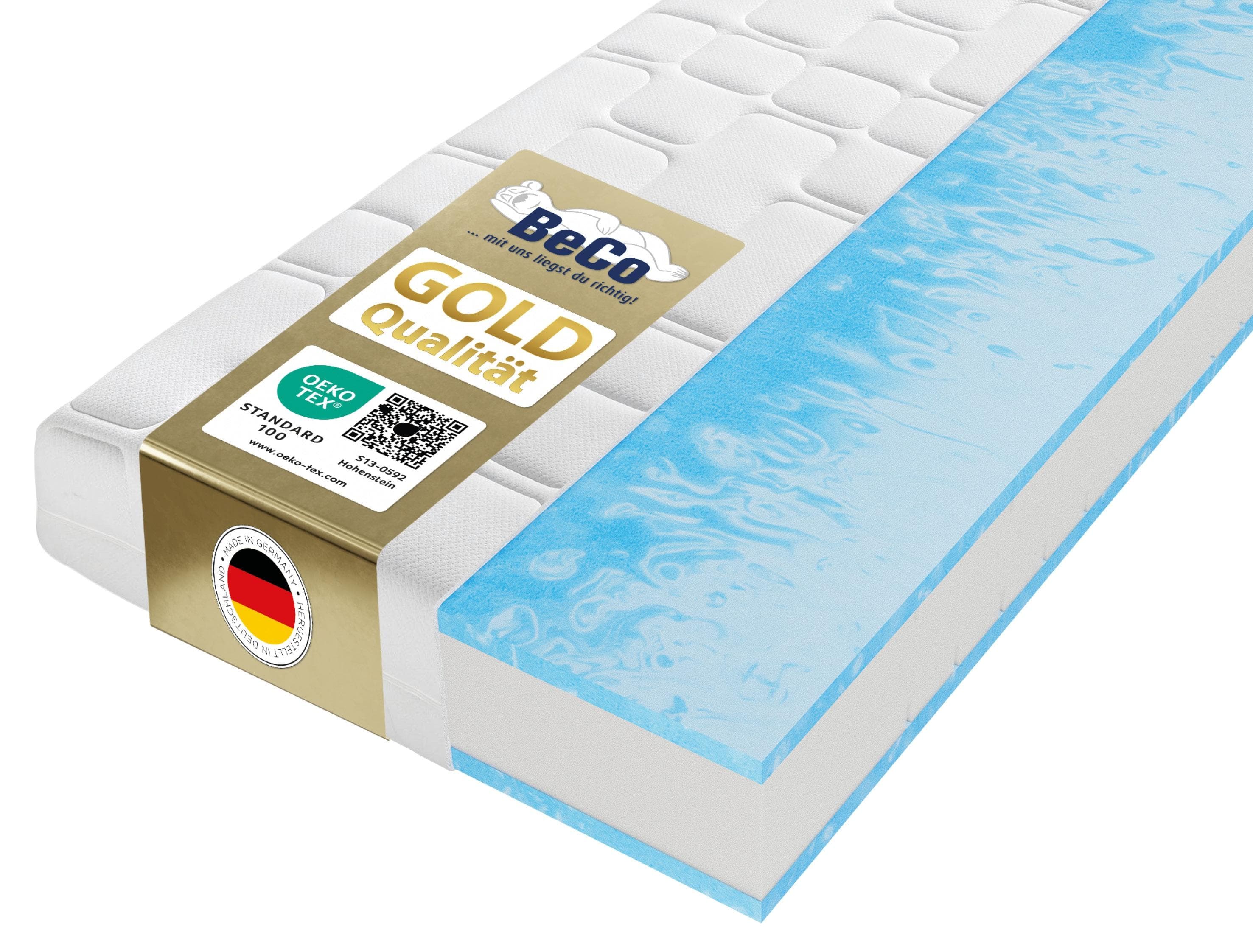 Beco Gelschaummatratze GUMO & GUMO Maxx: 7-Zonen, Druckentlastung, Atmungsaktiv