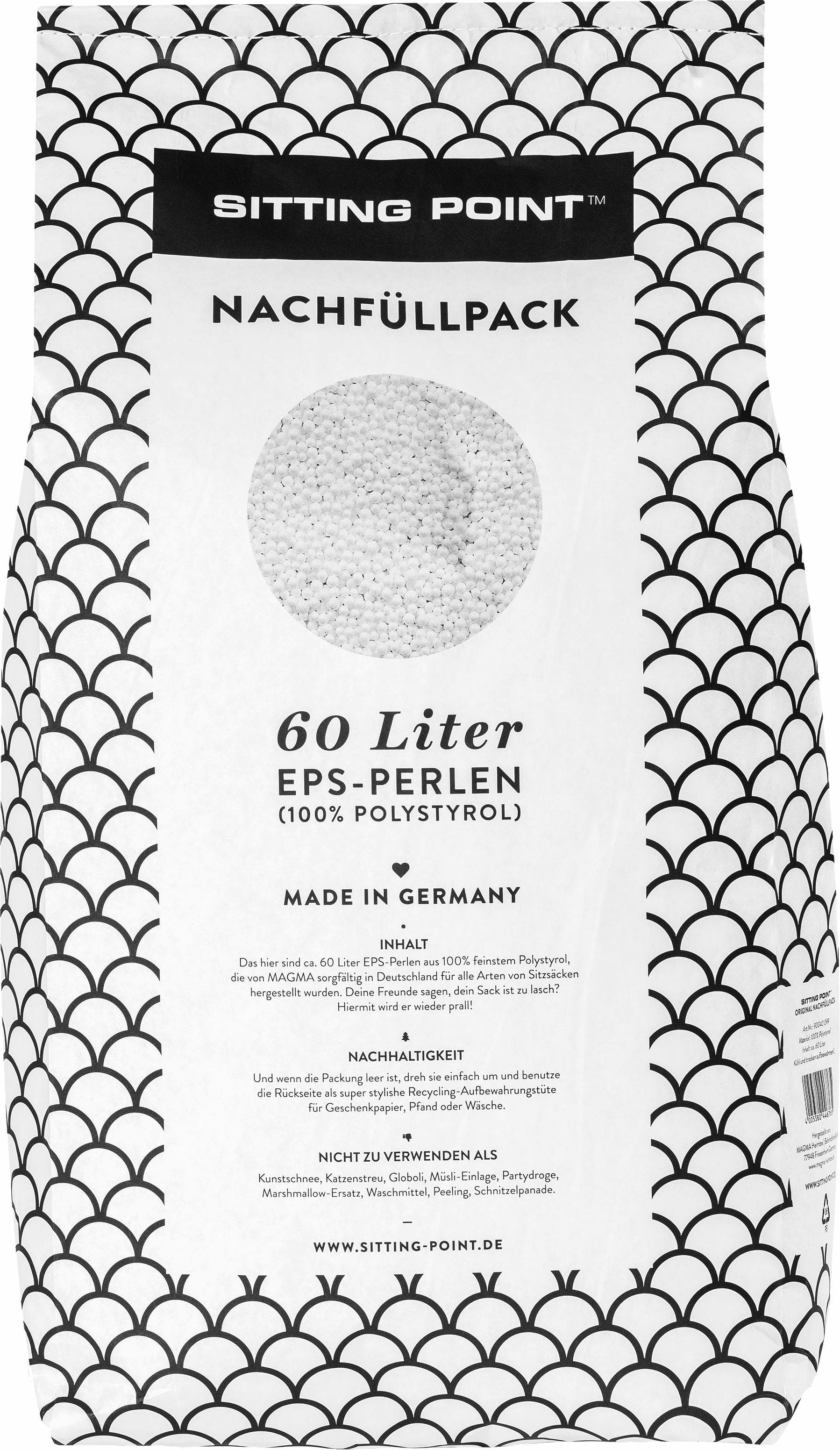 Sitzsack mit EPS-Füllung - 60 Liter Volumen