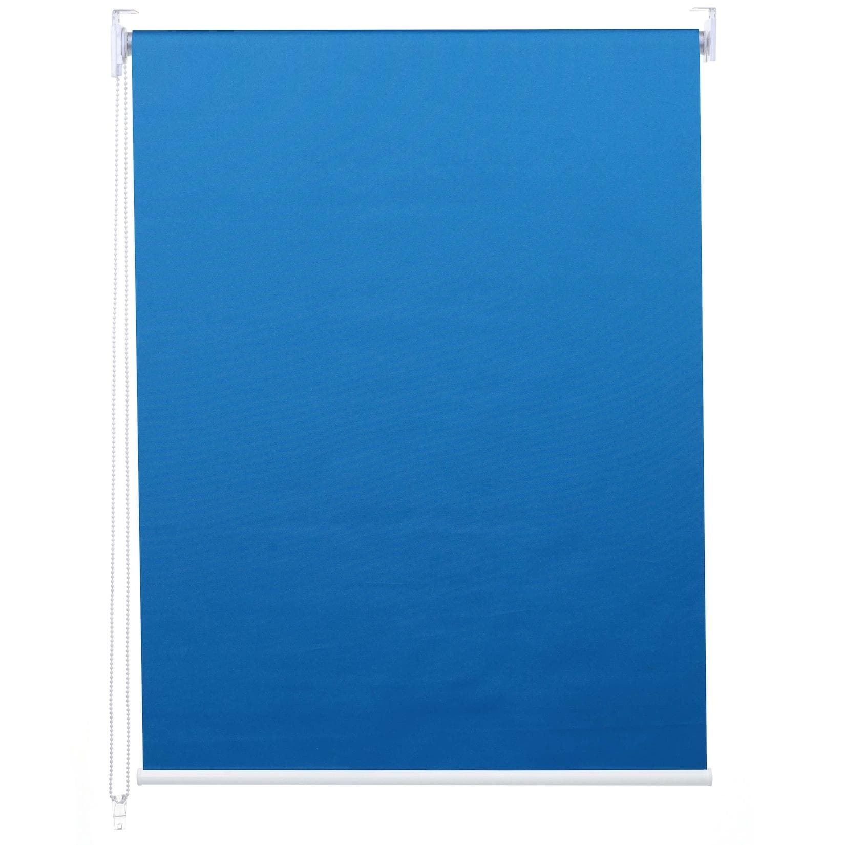 Rollo MCW-D52 Seitenzugrollo Jalousie Sonnenschutz Verdunkelung Blickdicht 100x230cm Blau