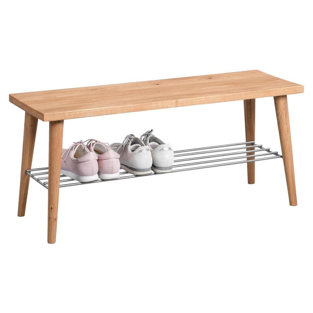 Garderobenbank Wildeiche Massiv 1-2-Sitzer