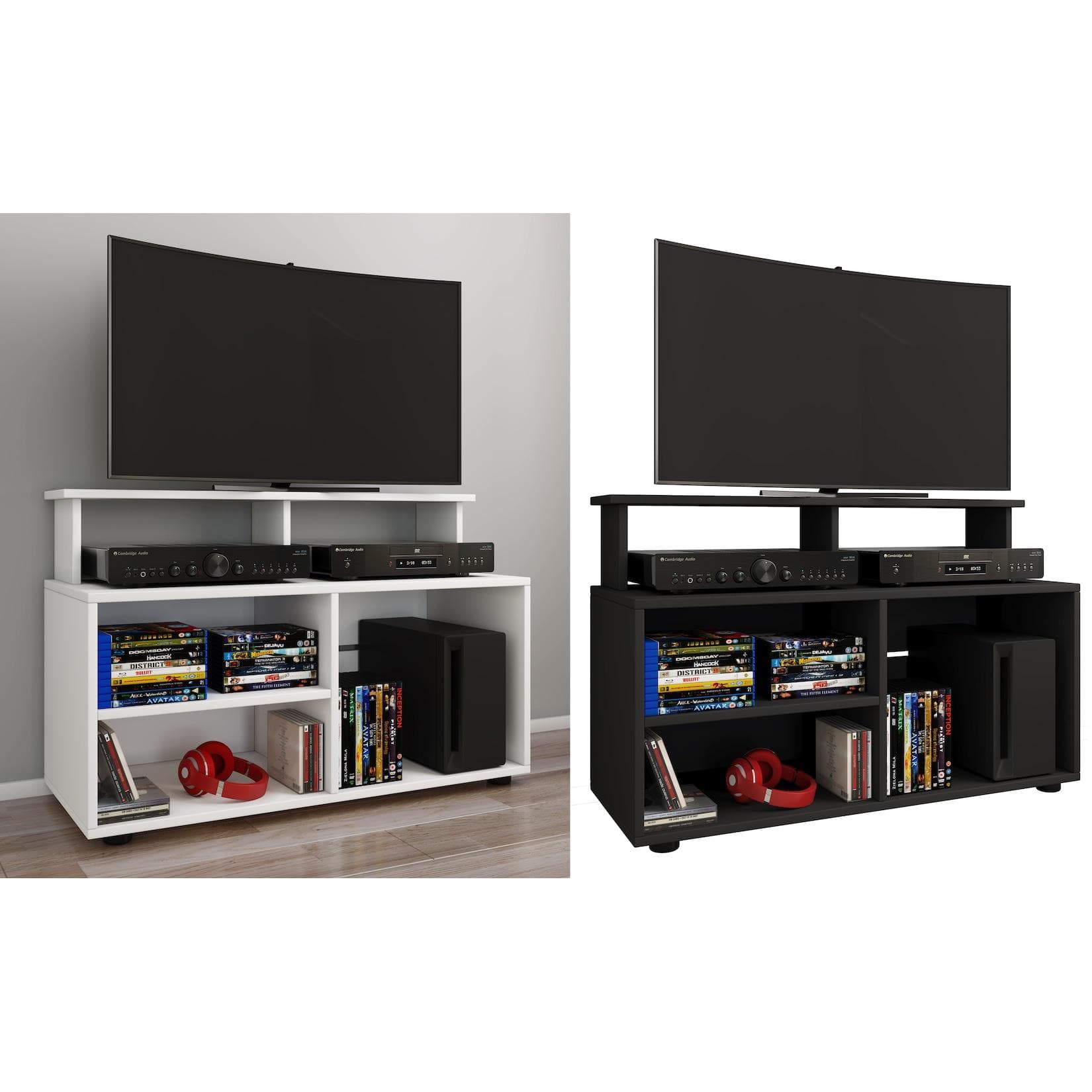 Modernes TV-Lowboard aus Holz mit Konsolen-Design