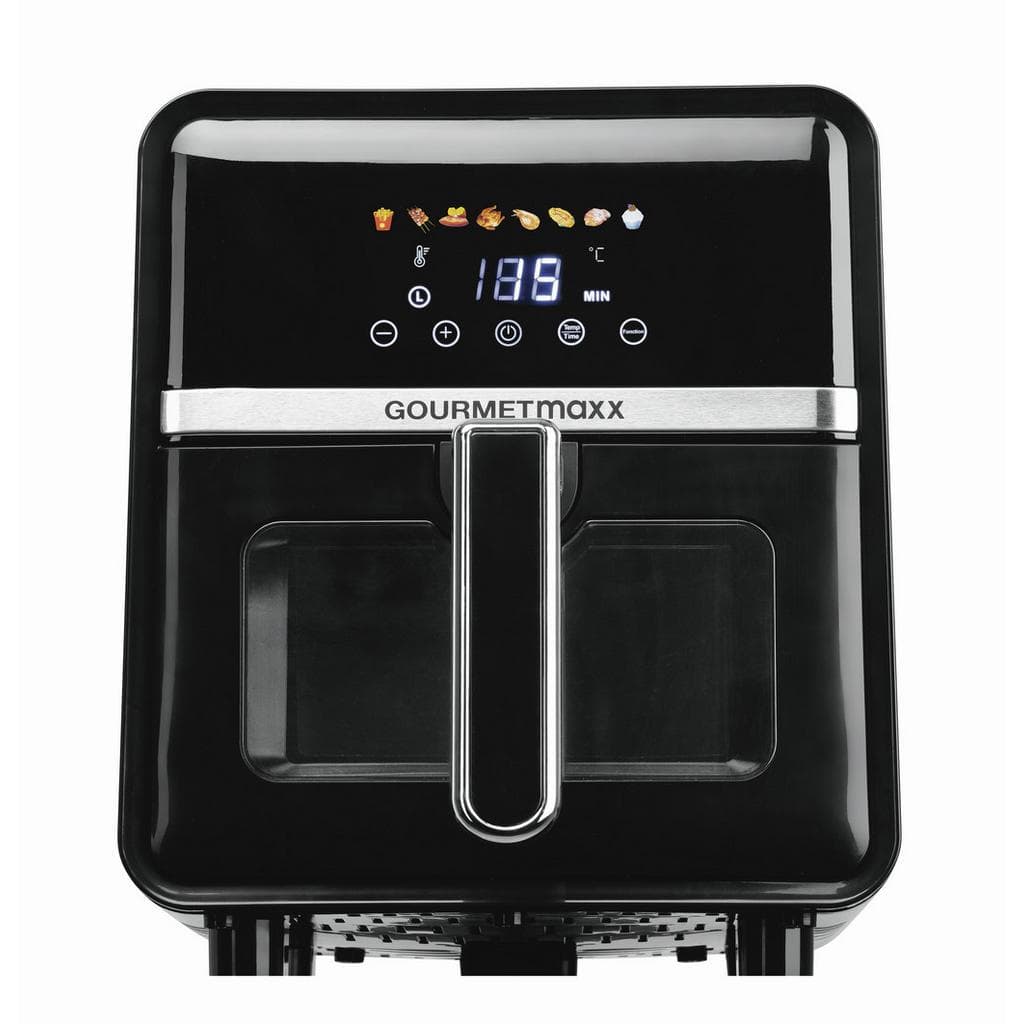 Gourmetmaxx Heißluftfritteuse Schwarz Silber 5L
