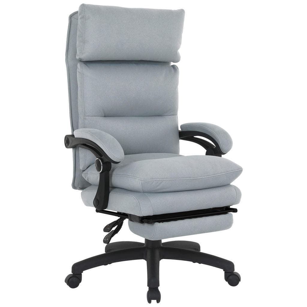 Venda Chefsessel Hellgrau Metall Kunststoff Textil Drehkreuz