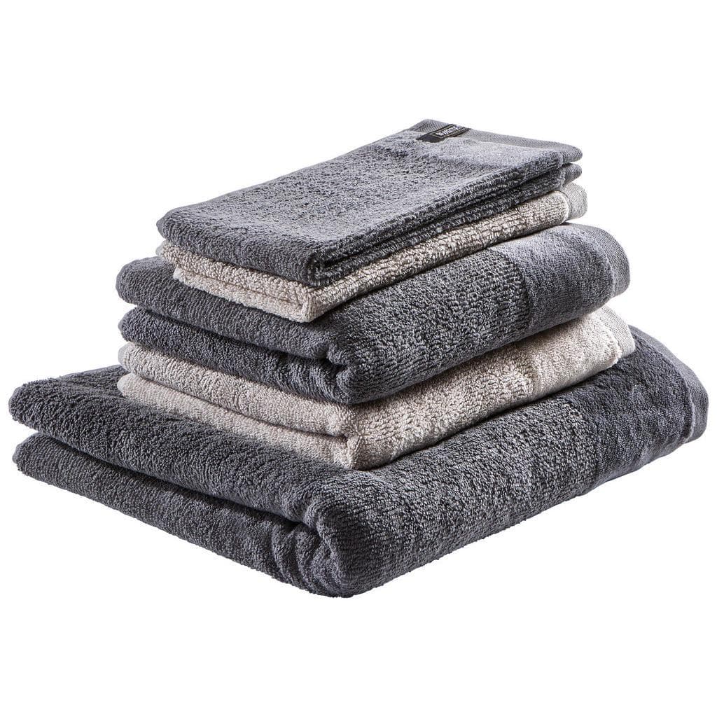 Schöner Wohnen Frottierset SW-Sense 5-teilig Sand Anthrazit Textil