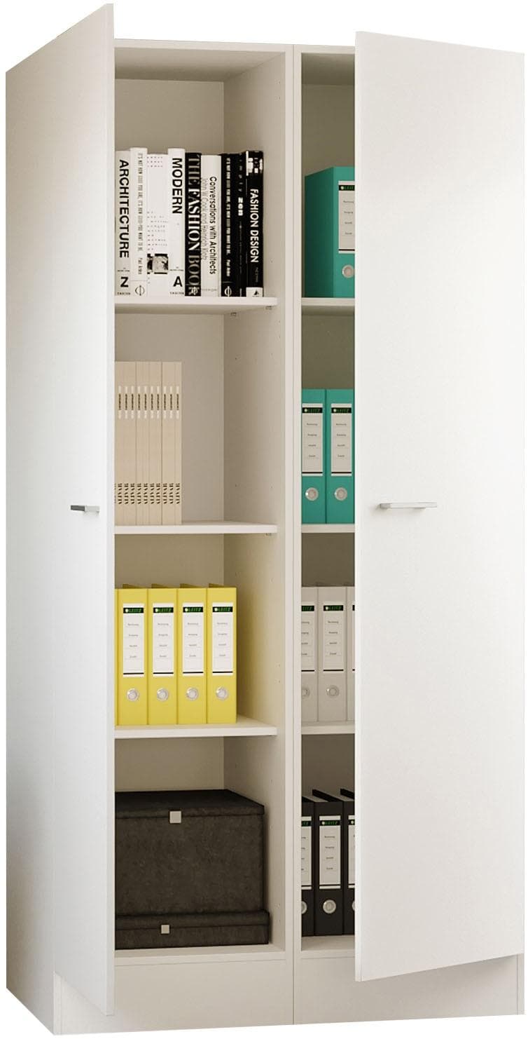 Flex-Well Mehrzweckschrank-Set Weiß Komplett-Set Holzwerkstoff