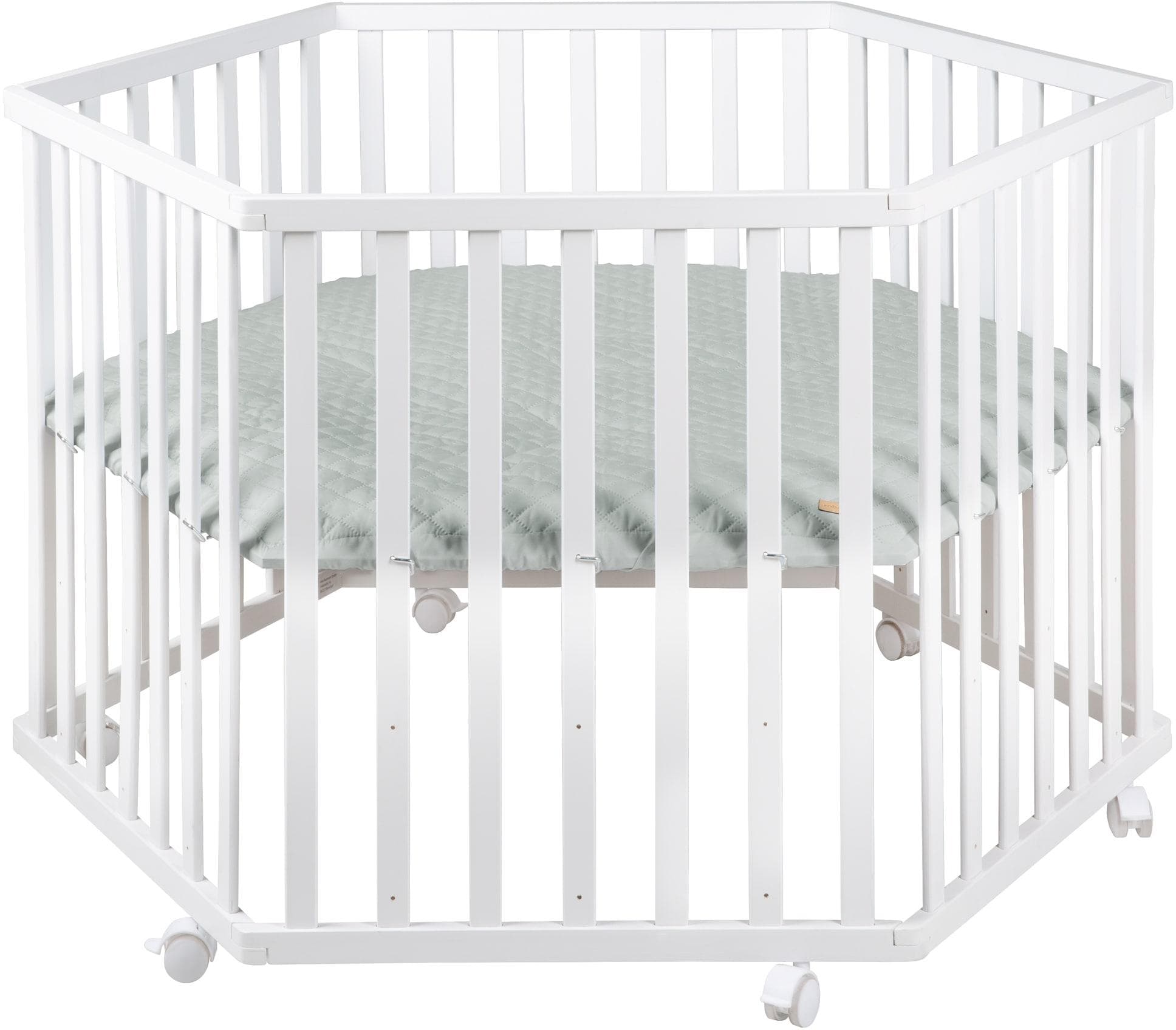 Laufgitter ROBA Style weiß 6-eckig Baby grün