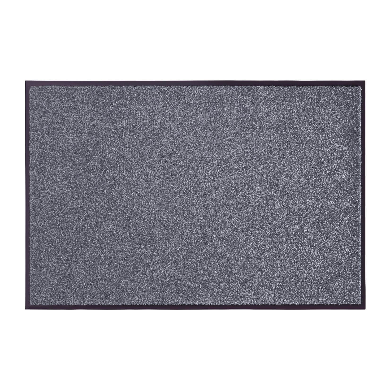 NYVI Fußmatte Wash & Clean Wetterfest Saugstark Rutschfest Grau