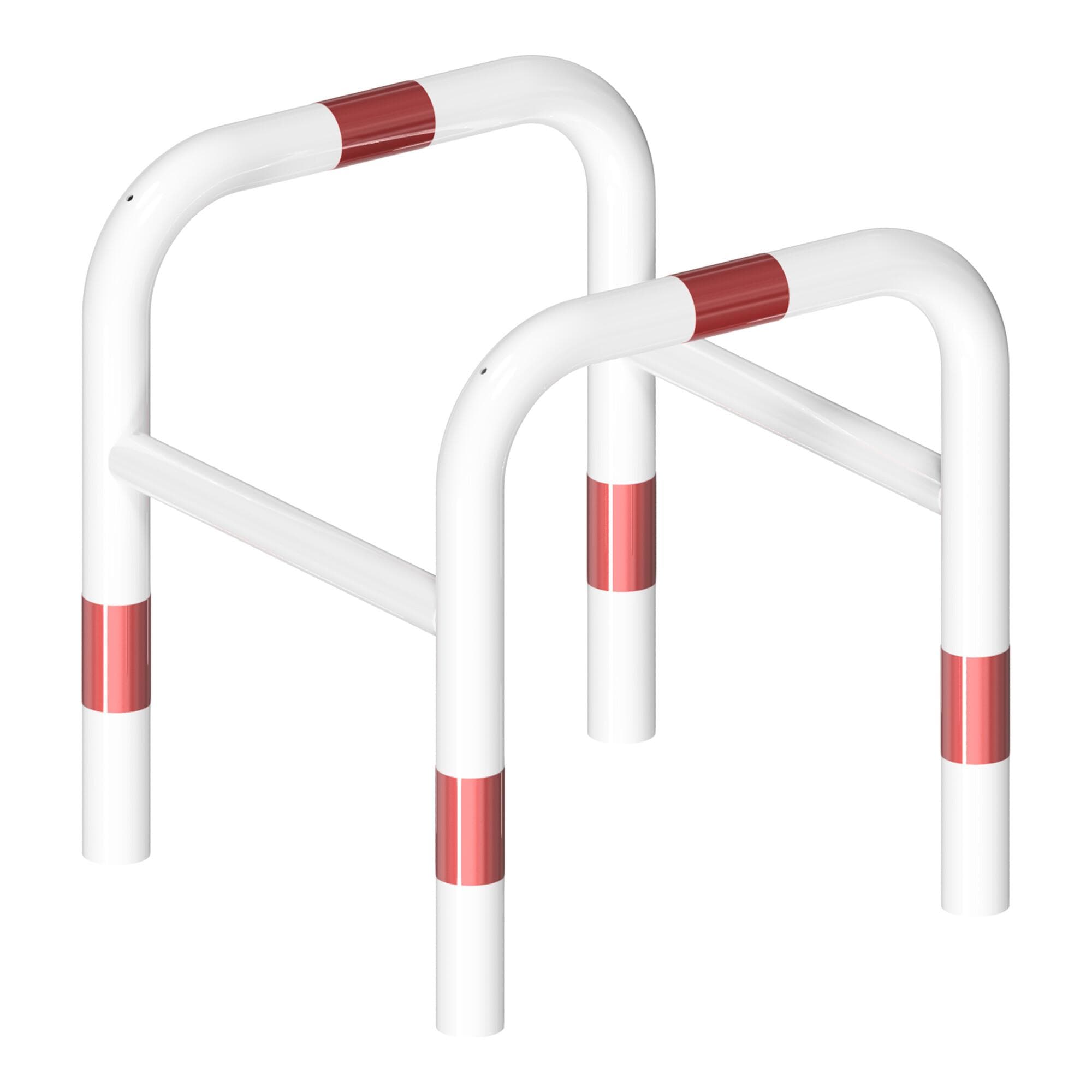 Schake Säulenschutz Stahl Weiß/Rot 600x600x650mm