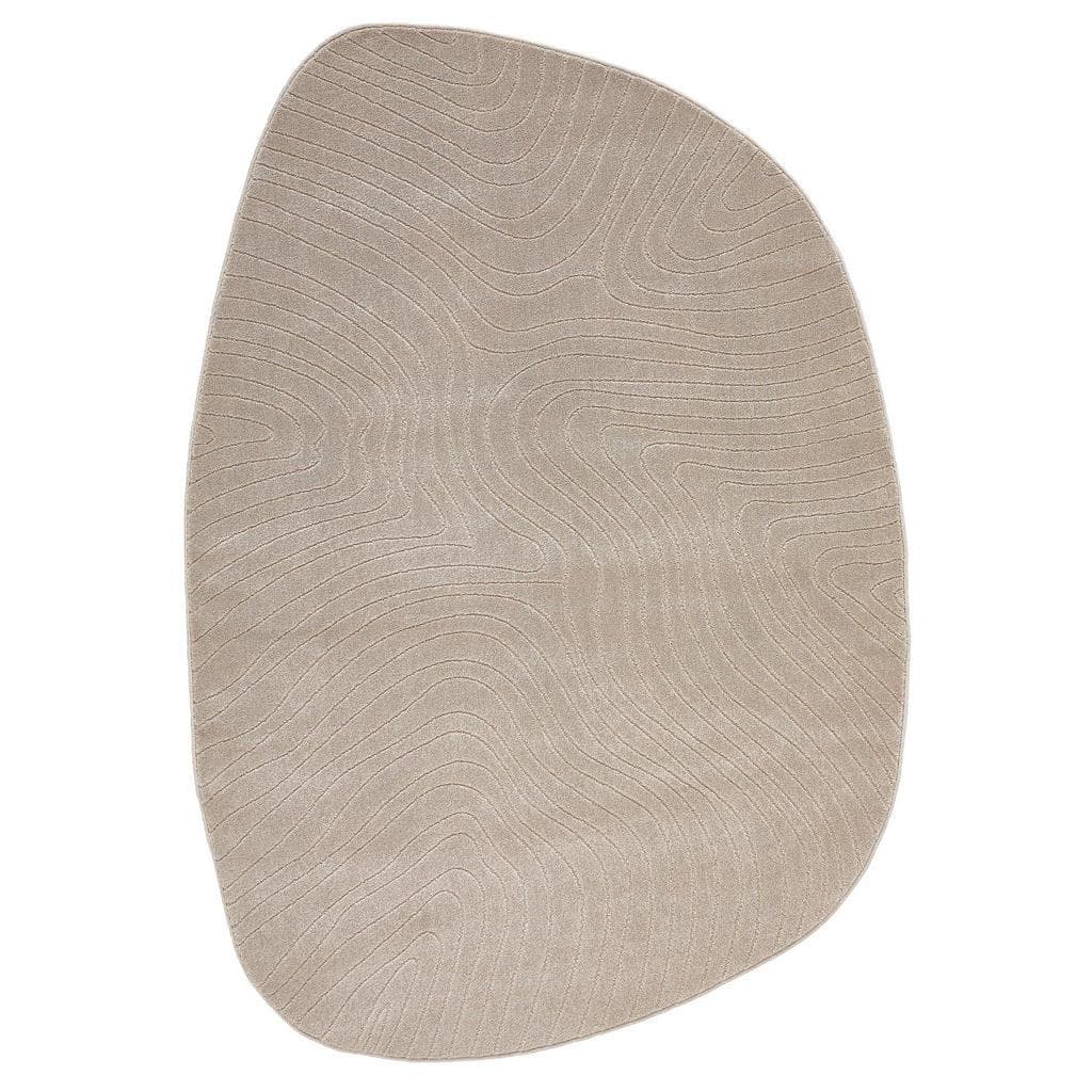 Novel Webteppich Taupe Uni Organisch 130x190 cm