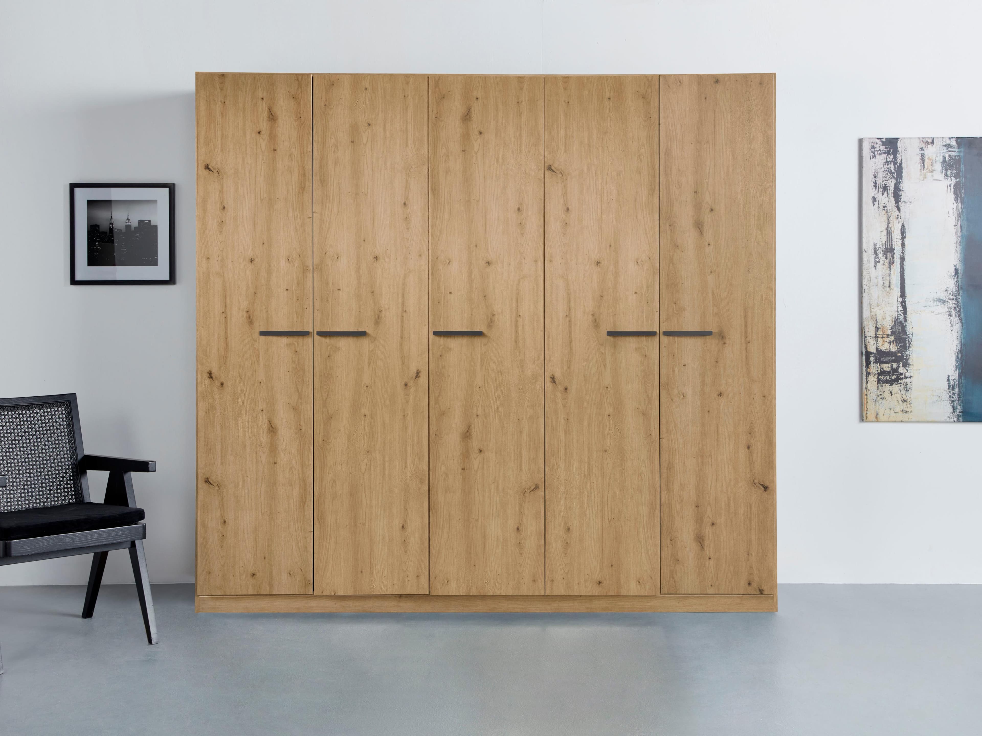 Drehtürenschrank Kleiderschrank mit Inneneinteilung & Spiegel (optional)