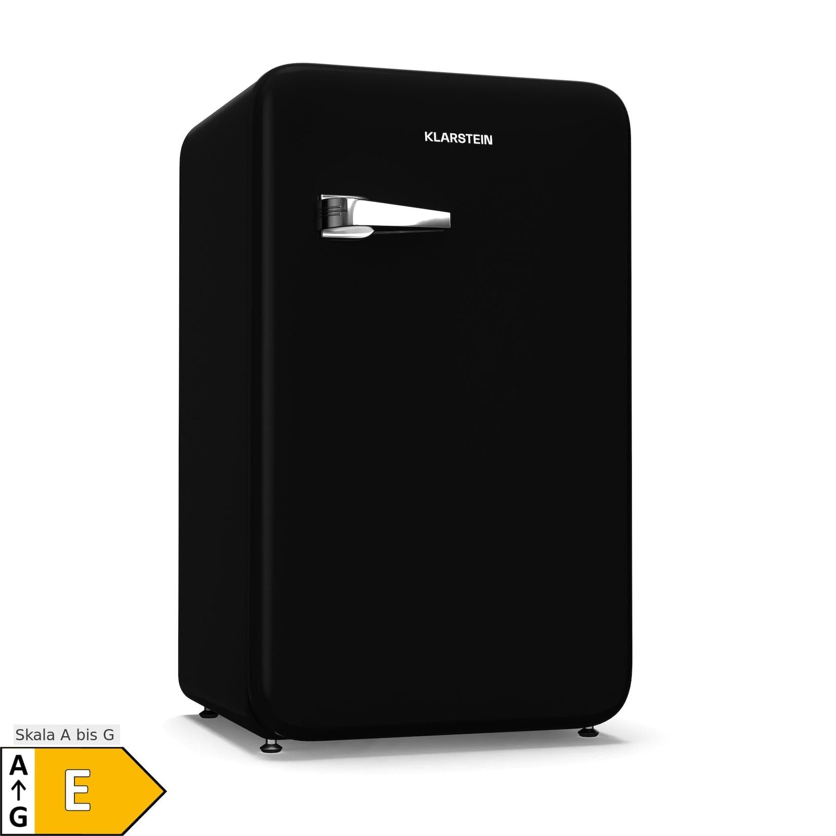 Klarstein Audrey Evo Kühlschrank 112L Retro-Design Schwarz