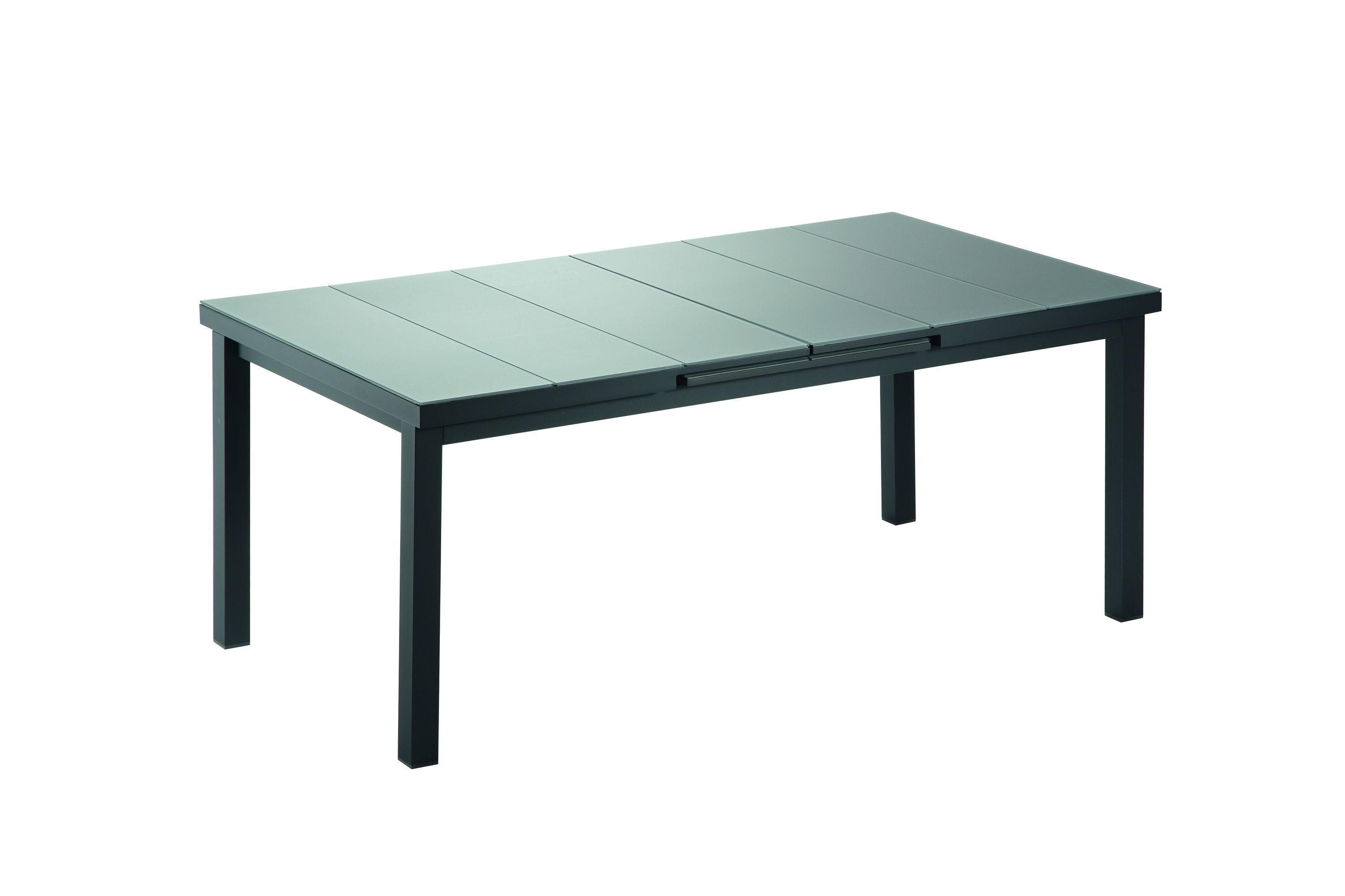 Ausziehtisch Aluminium/Glas - Elegant & Platzsparend