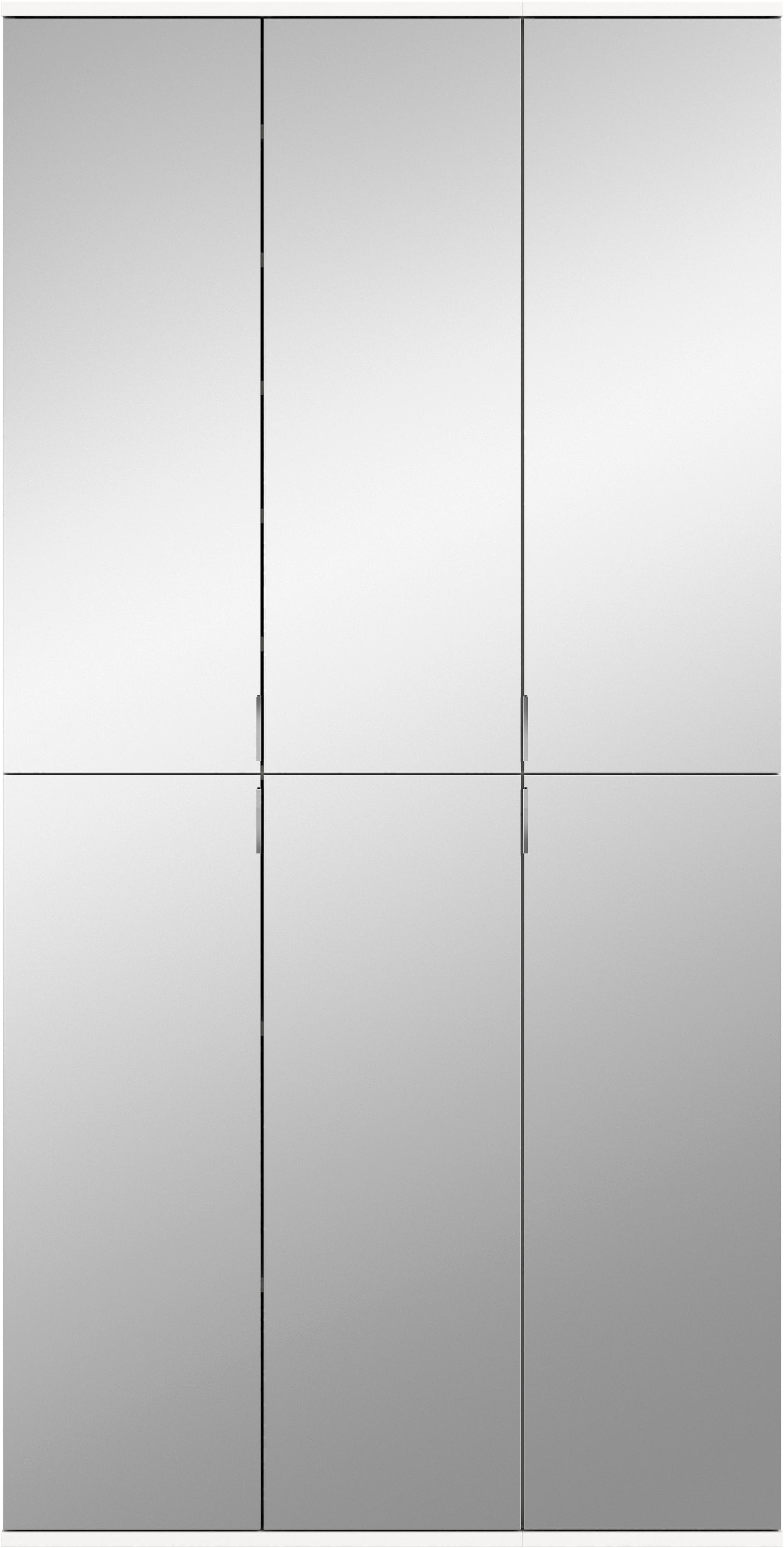 INOSIGN Garderobenset Trondheim - Hochwertiger Schrank mit Spiegeltüren und Kleiderstange