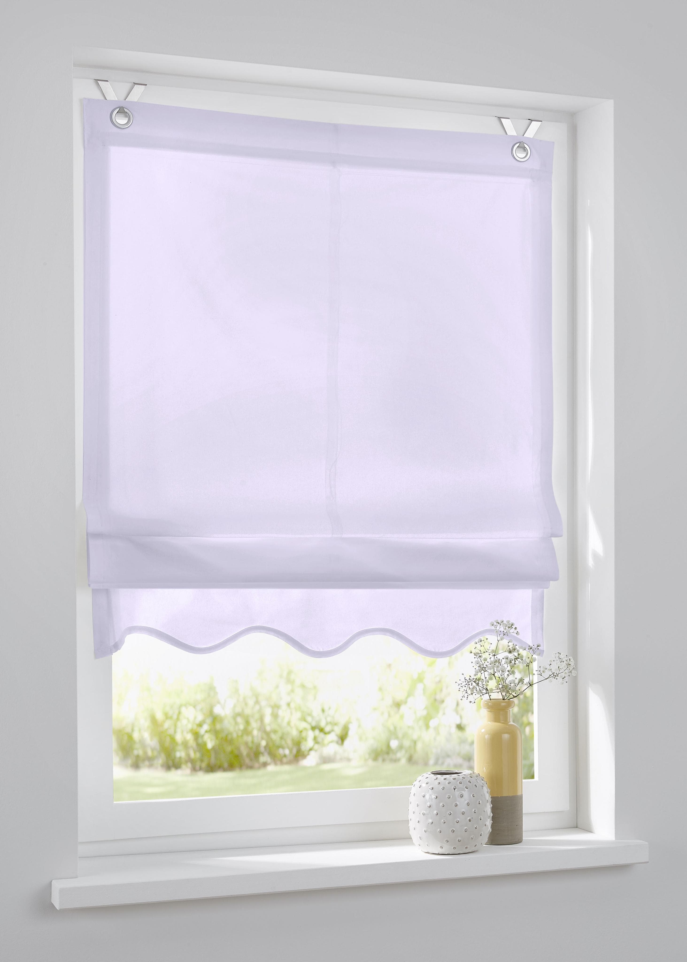 Raffrollo KUTTI Olivia Lila 100% Baumwolle