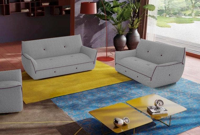 EGOITALIANO Polstergarnitur Yuki Violett 2,5- und 2-Sitzer