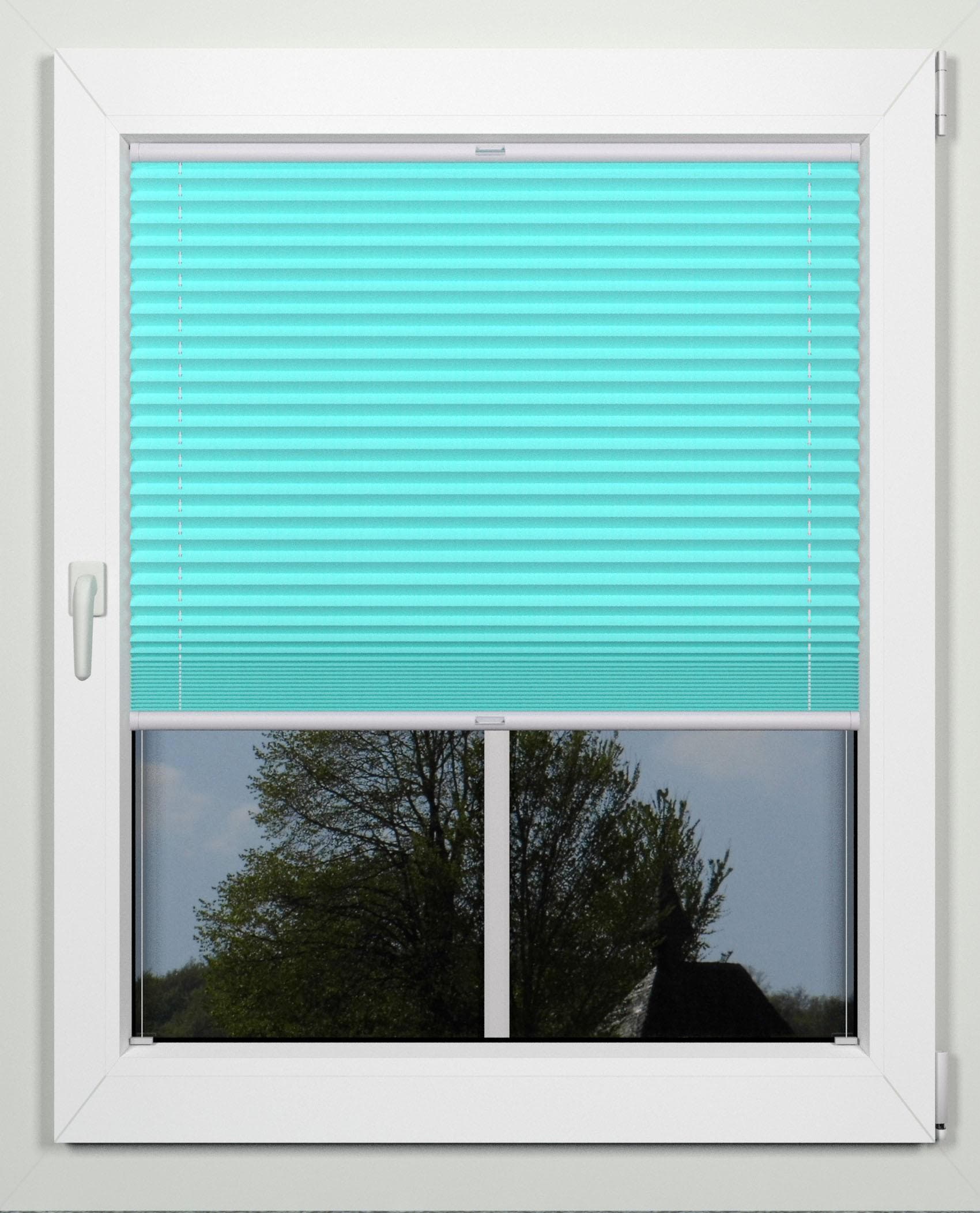 indeko Plissee Blau Lichtschutz 1739821763