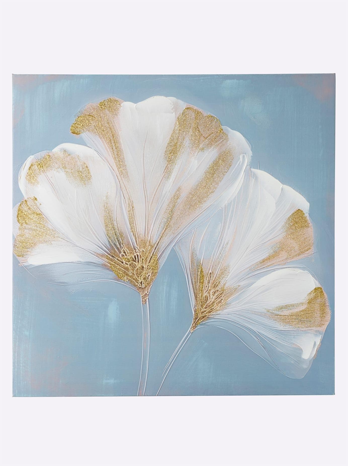 Bild HEINE HOME Blumen-Motiv Blau Gold