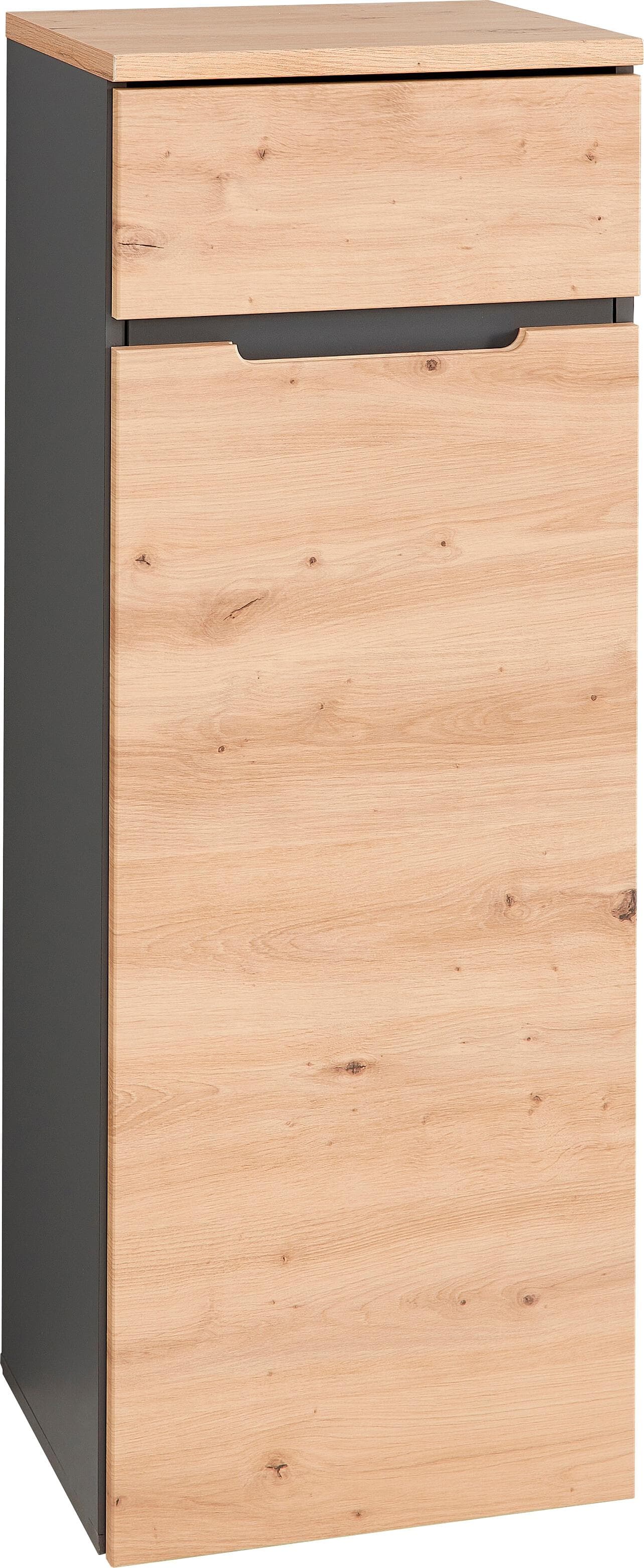 Büroschrank Artisan Eiche - 1 Tür - Graphit Korpus