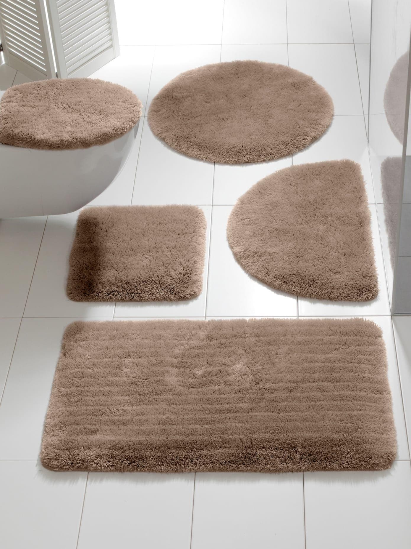 Badgarnitur HEINE HOME Grau Taupe Halbrund 50x80cm