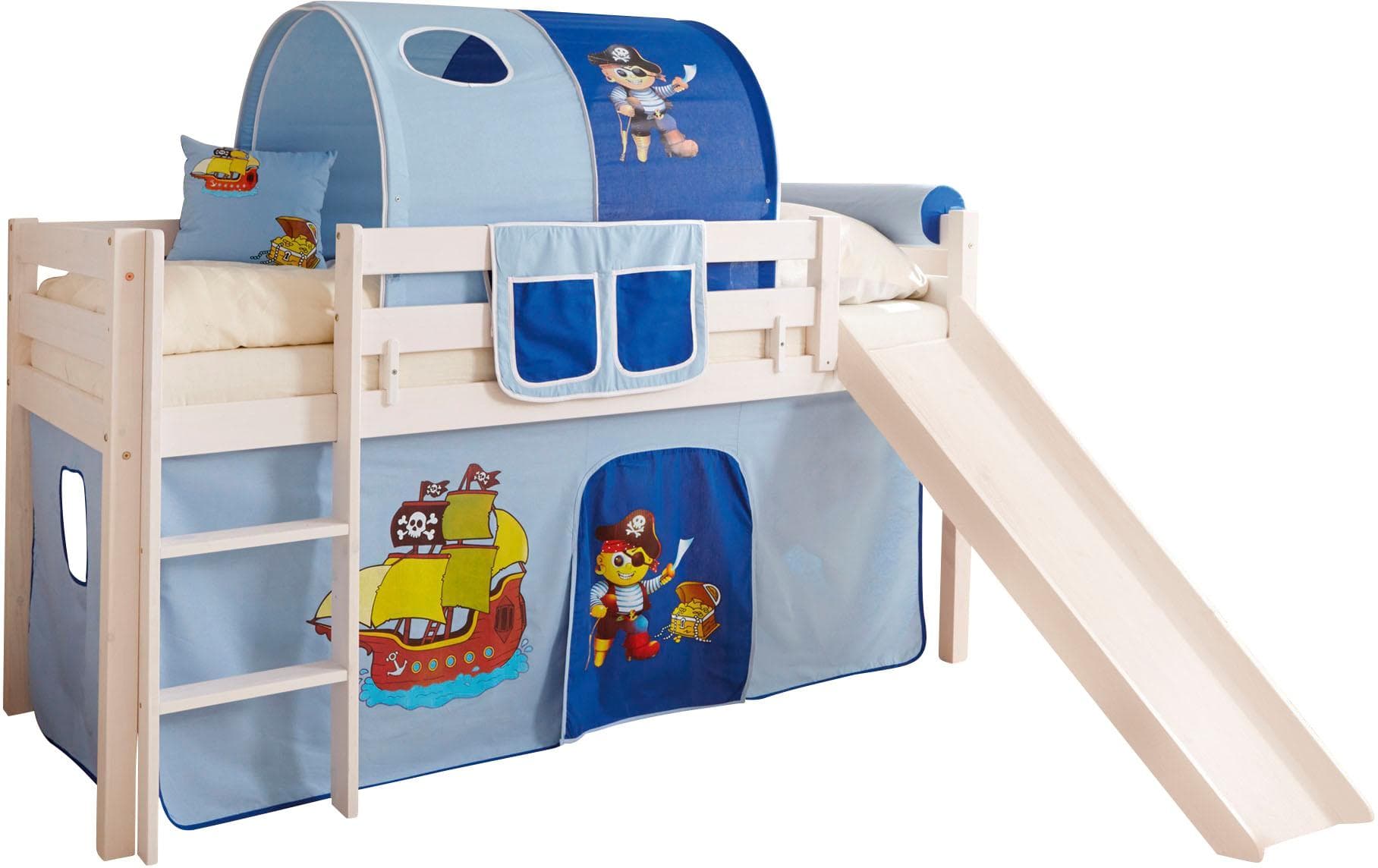 Hochbett mit Rollrost - verschiedene Ausführungen & optional mit Matratze