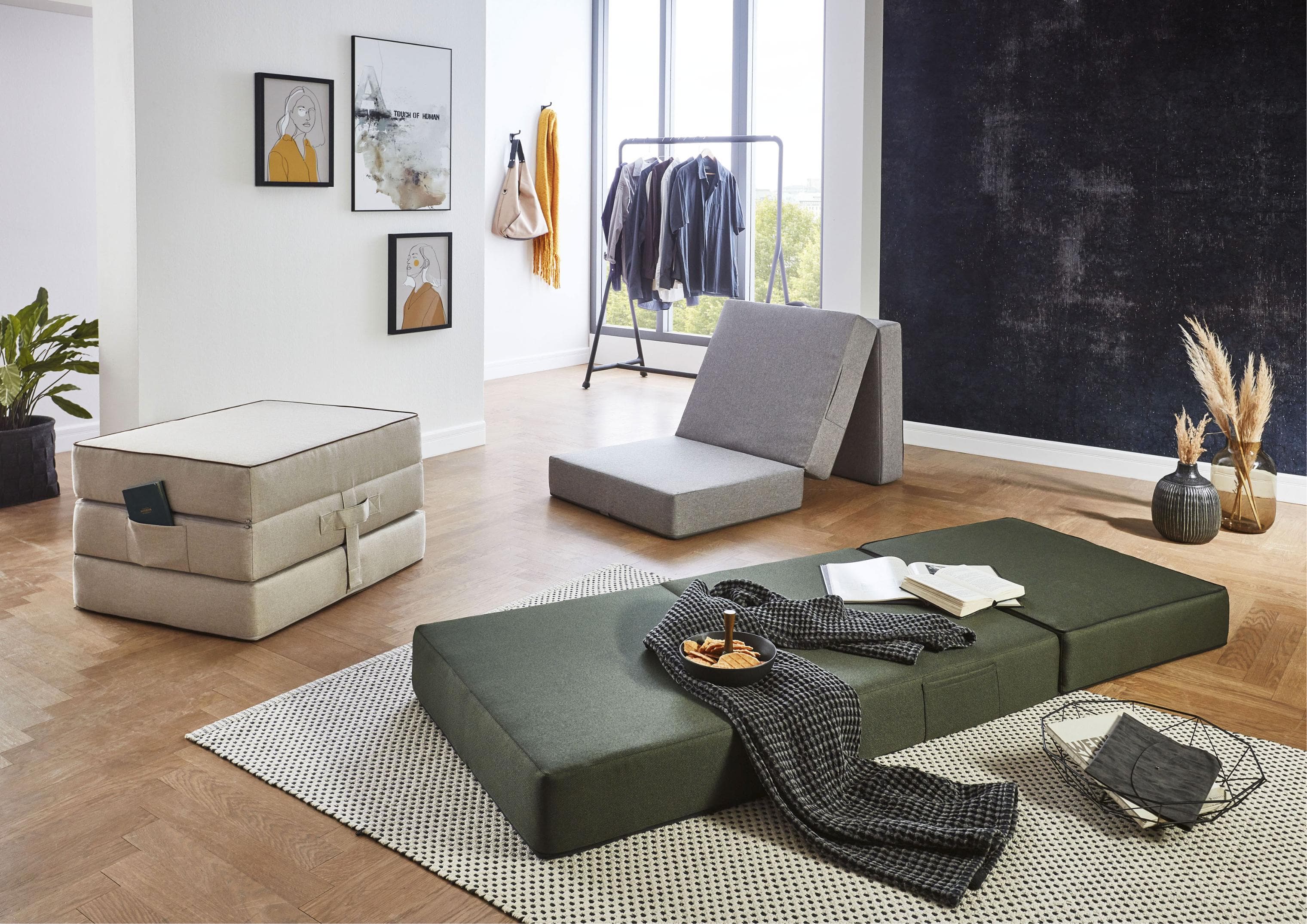 Faltbarer Schlafsessel mit integriertem Gästebett