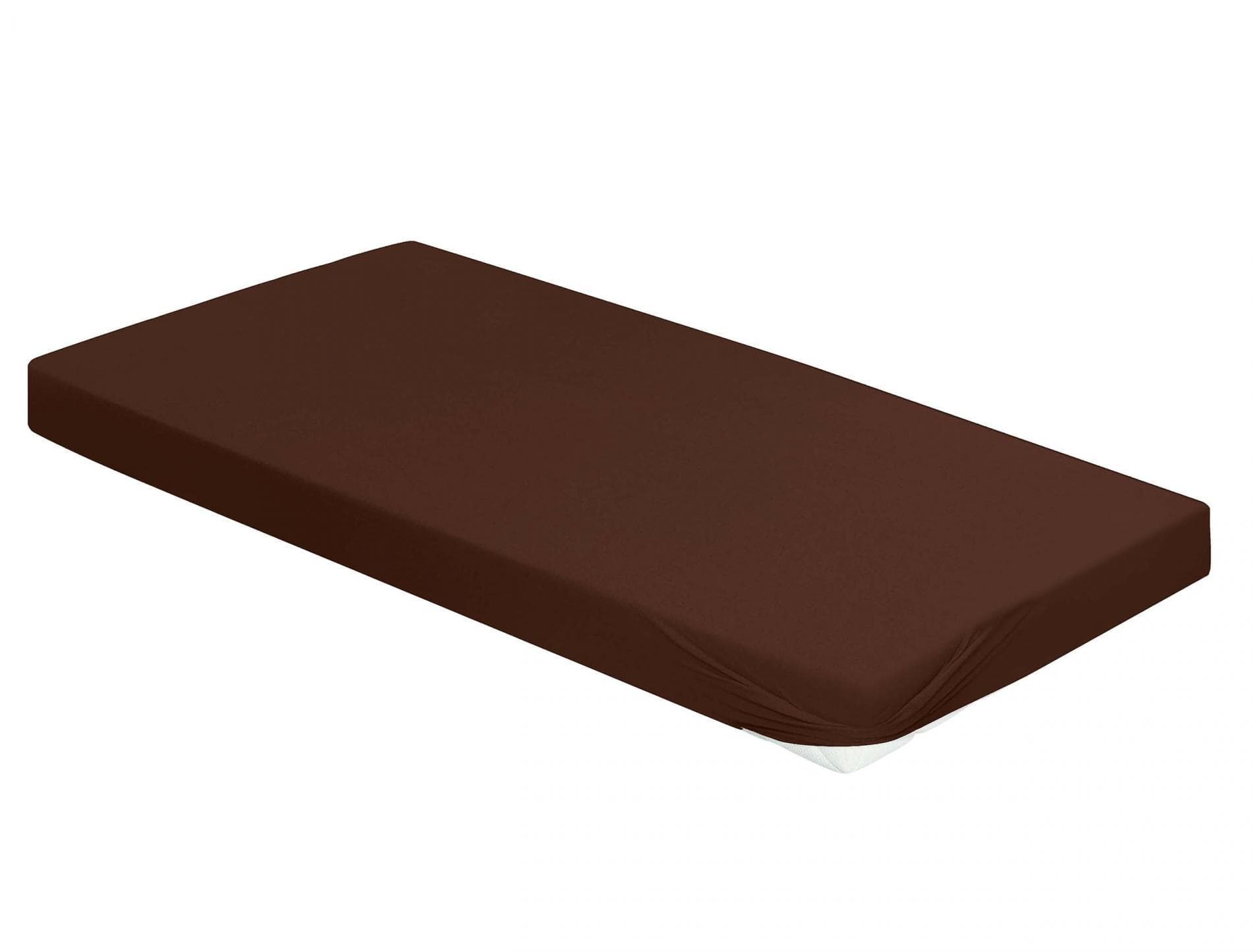 Irisette Orion Frottier-Stretch Spannbettlaken: Schoko, Baumwolle, Rundumgummi