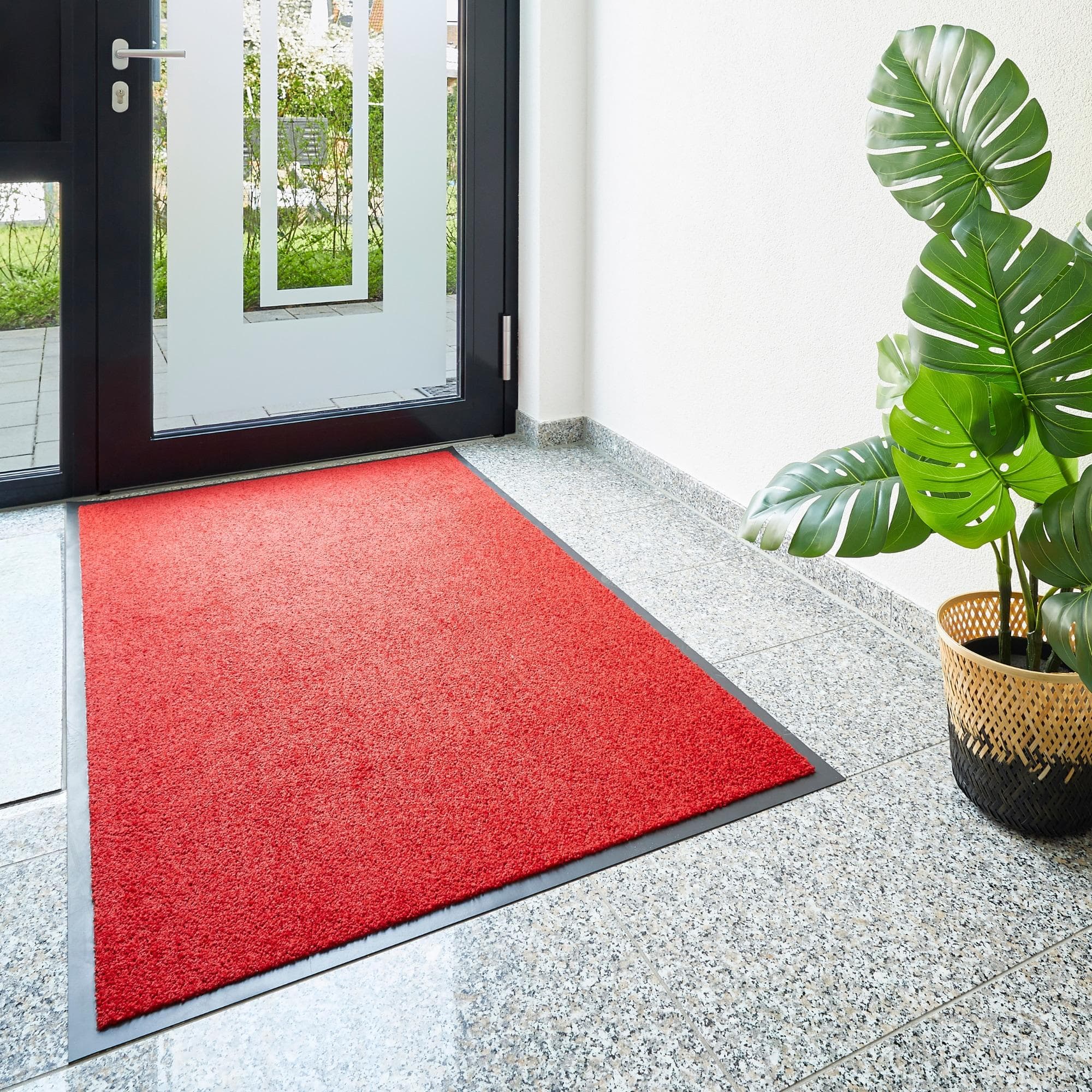 My Home Emil Fußmatte: Rutschhemmende Schmutzfangmatte in Uni Farben