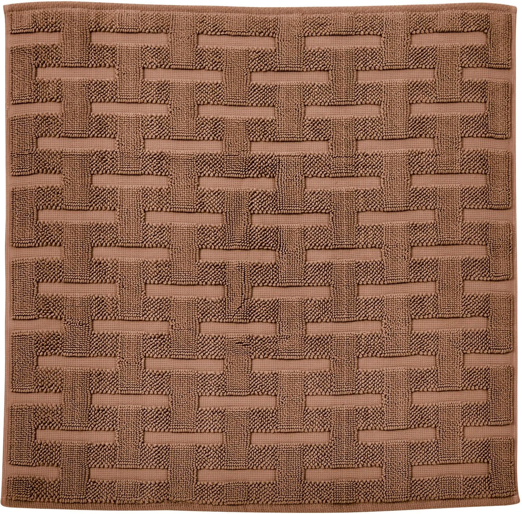 done.® Badematte Badteppich Delia, fußbodenheizungsgeeignet, 100% Baumwolle, rechteckig|done.® Badematte Delia, Höhe 10 mm, rutschhemmend beschichtet, fußbodenheizungsgeeignet, Baumwolle, rechteckig, Badteppich, Uni-Farben, Hoch-Tief Effekt, reine Baumwolle, waschbar