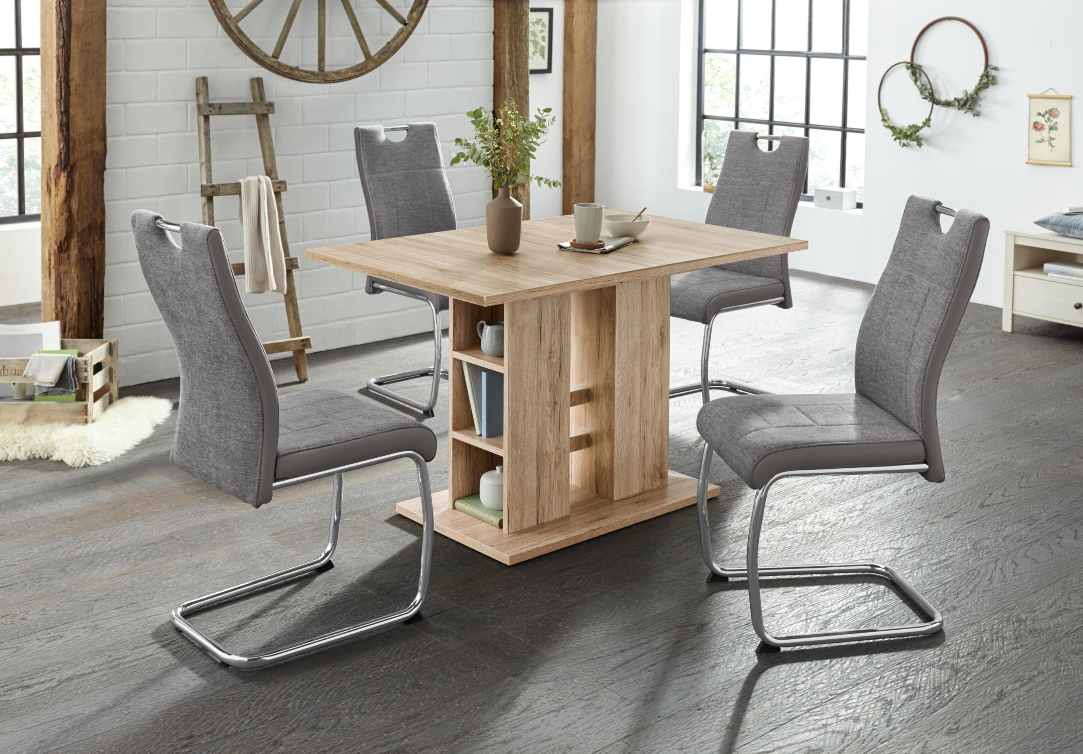 Hela Essgruppe Alina G - FSC-zertifiziertes Holz, Schwingstühle mit Polsterung