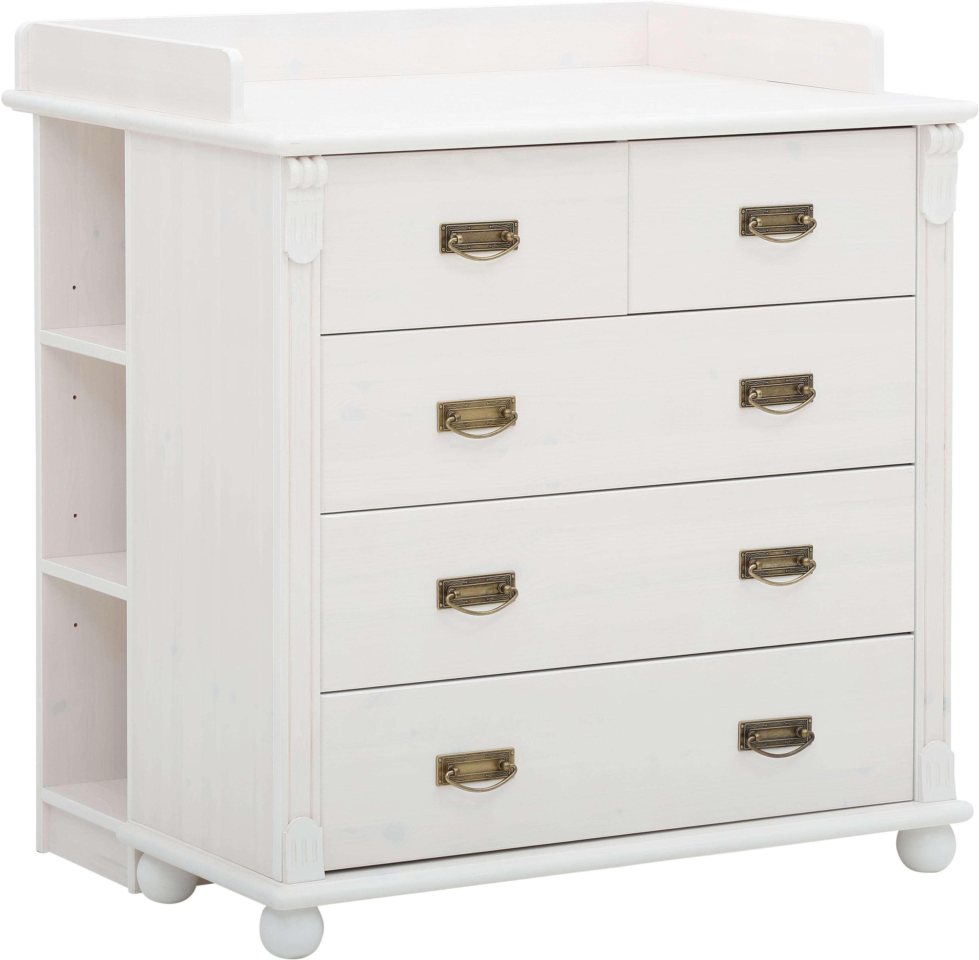 Luxuriöses Babyzimmer-Set Landhausstil - Massivholz mit Messinggriffen