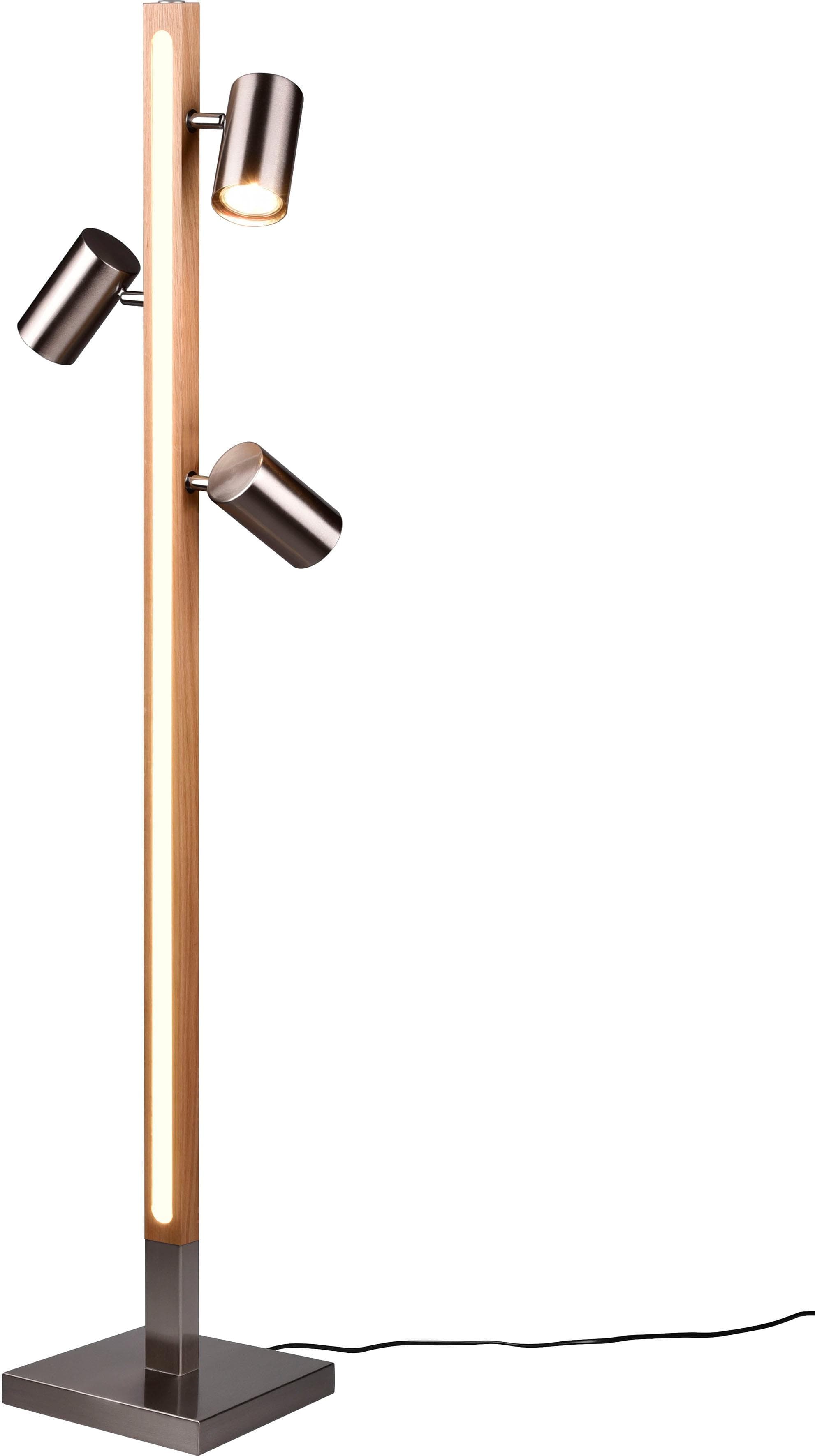TRIO LED Stehleuchte Marley Nickel-Weiß 130 cm