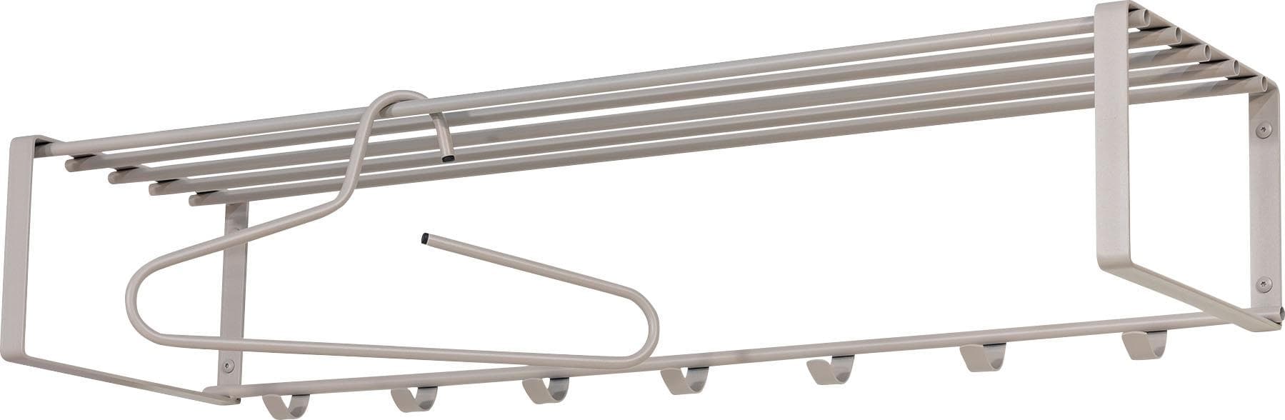Garderobenleiste SPINDER DESIGN "REX" Stahl Wandgarderobe mit Hutablage und 5 bzw. 7 Haken
