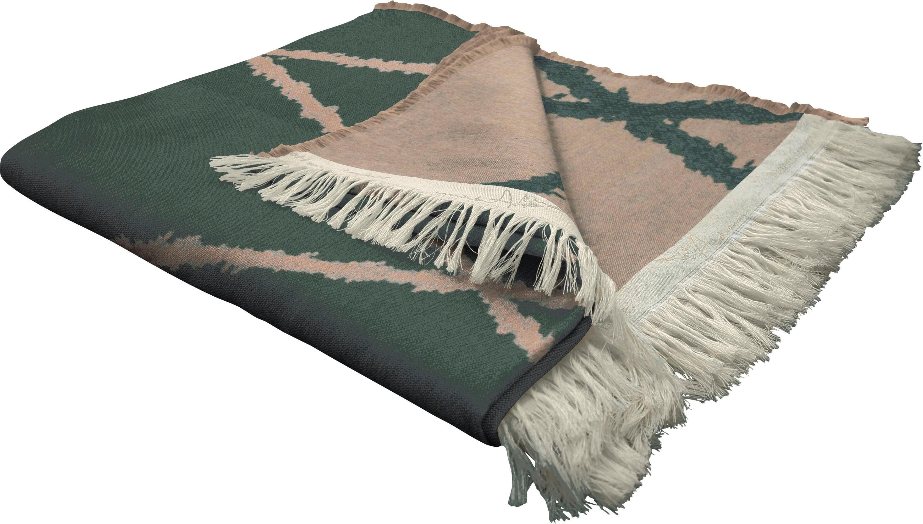 Adam Wohndecke Casket Valdelana: Grafisches Muster, Kuscheldecke aus Bio-Baumwolle