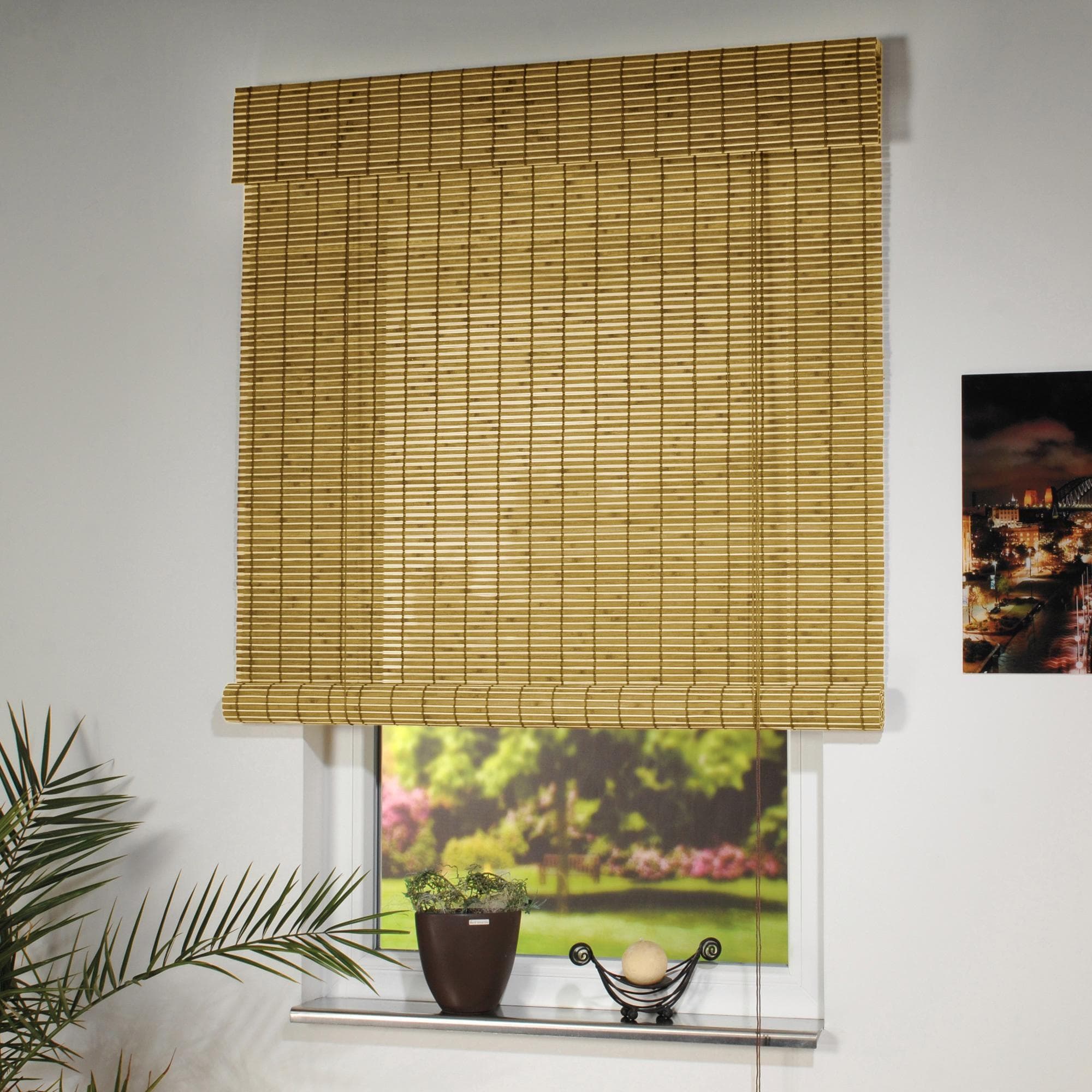 Seitenzugrollo LIEDECO Gr. 3 Naturfarben Holzwerkstoff