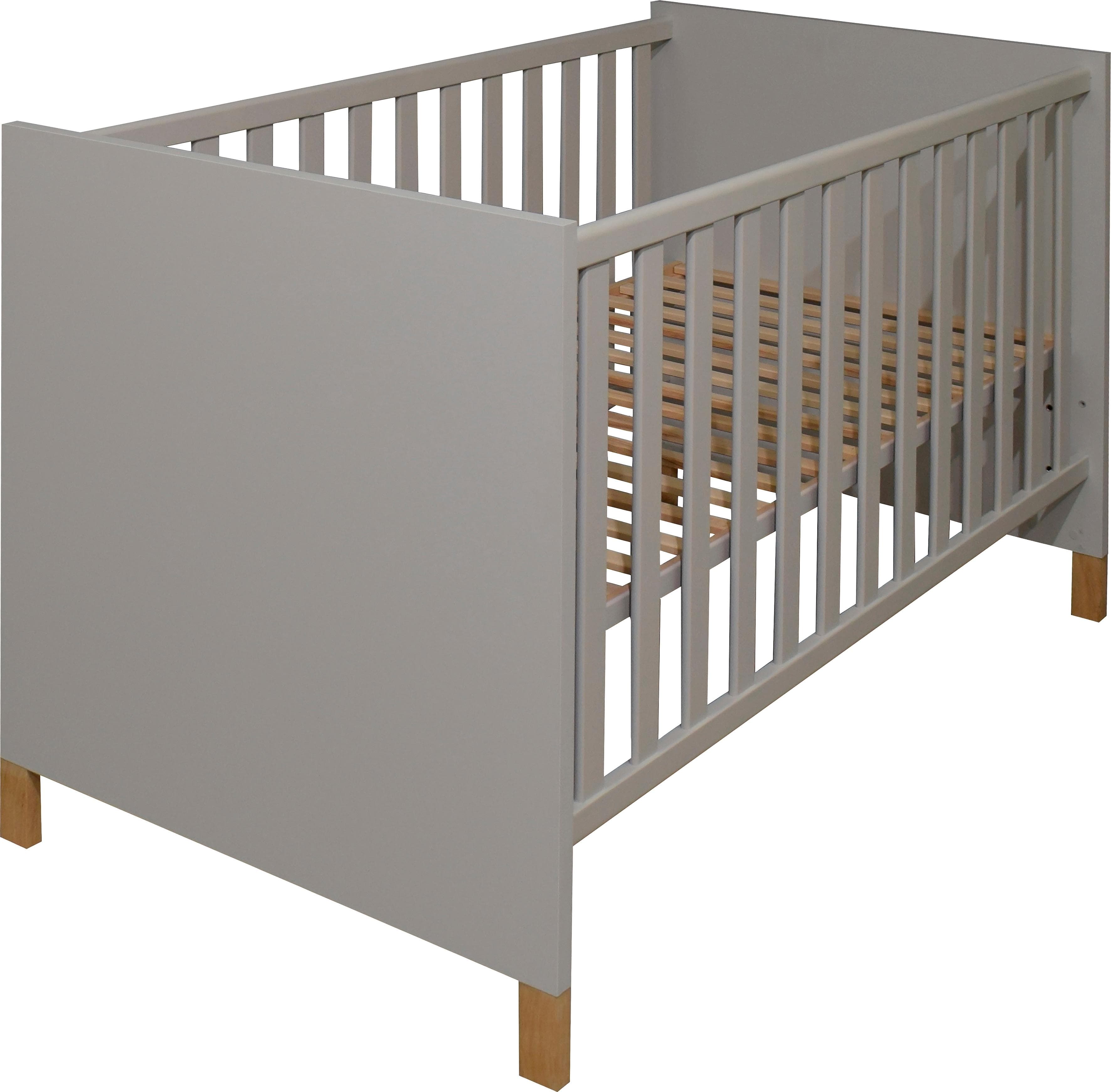 Mäusbacher Babybett Kreidegrau Holzwerkstoff