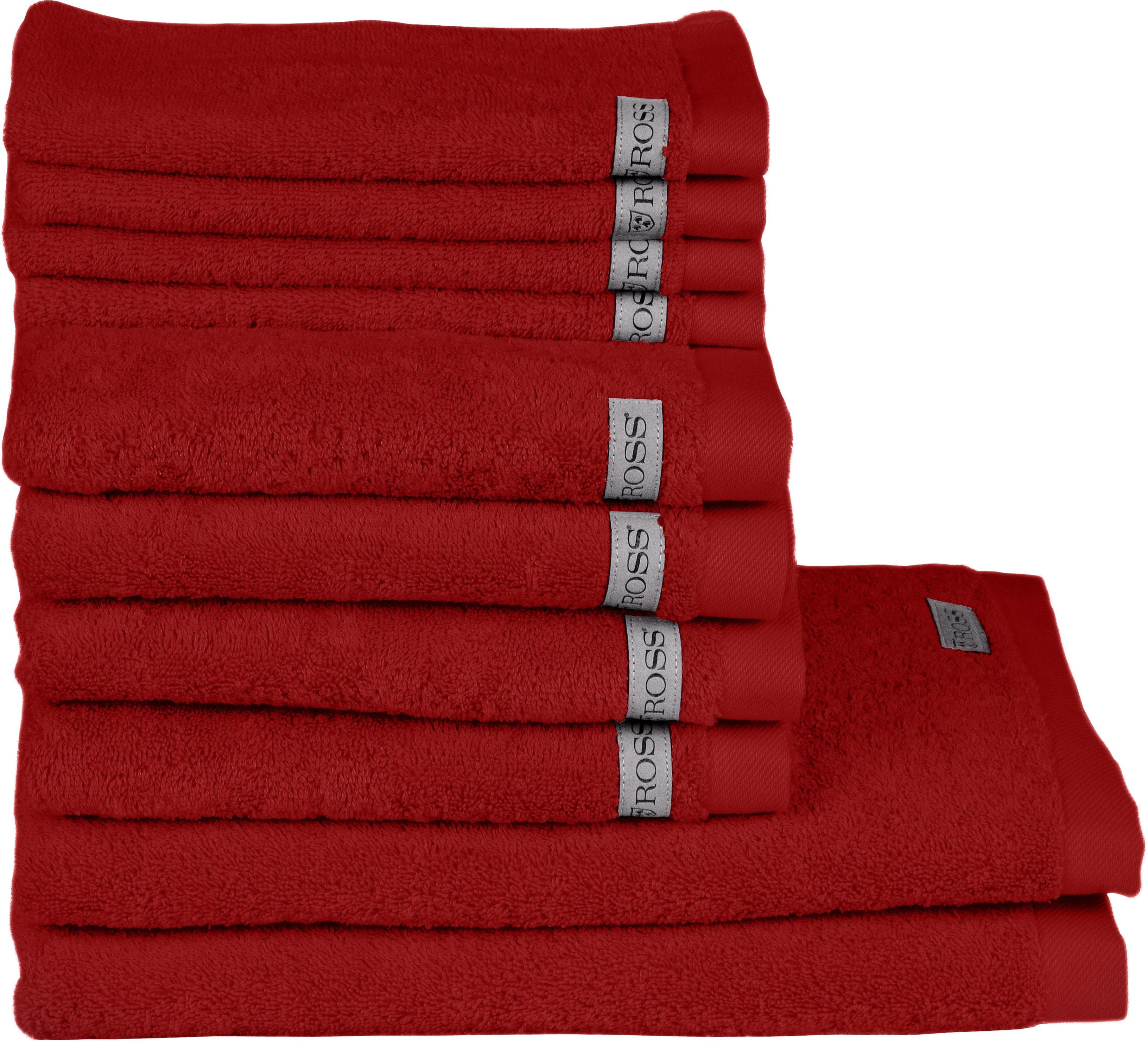 Handtuch Set ROSS Sinfonie rot Frottier 100% Baumwolle