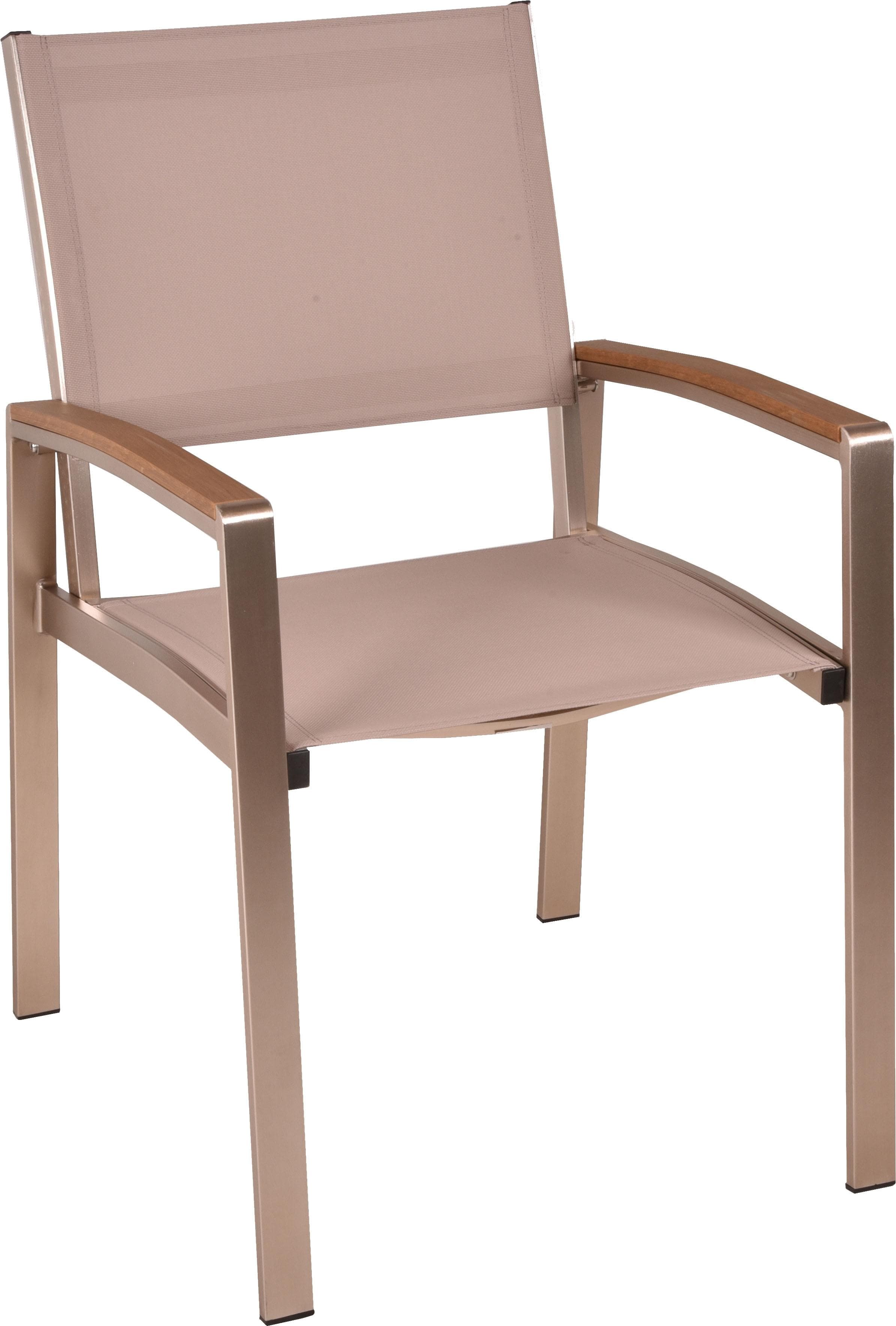 Garden Pleasure Stapelstuhl Florence Champagner Aluminium Kunststoff