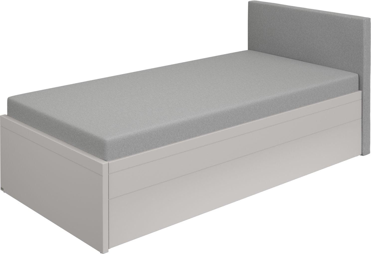 PAIDI FLYNN Jugendbett Ausziehbar Weiß Grau