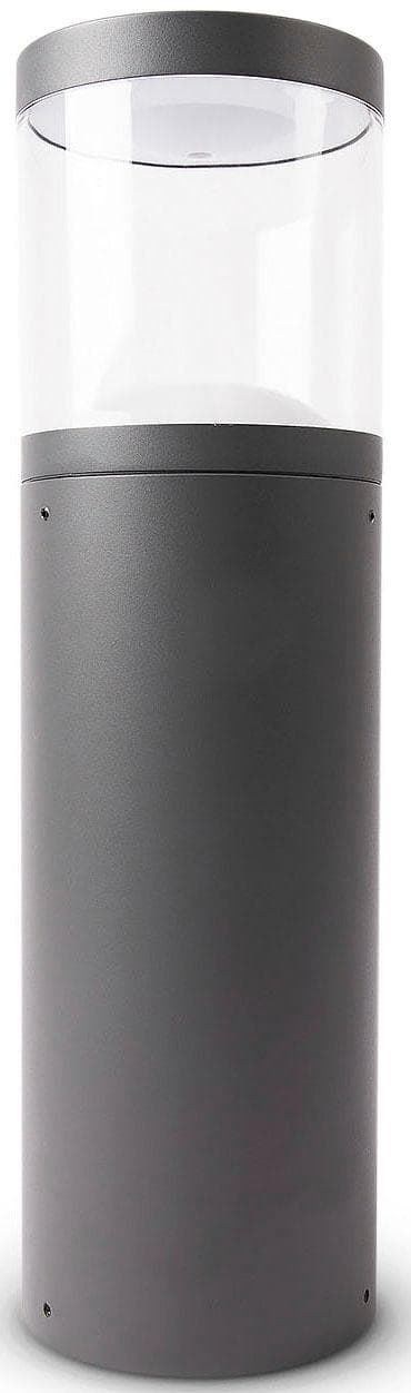 Pollerleuchte aus Aluminium in Grau, Ø 14,7 cm, H 50 cm